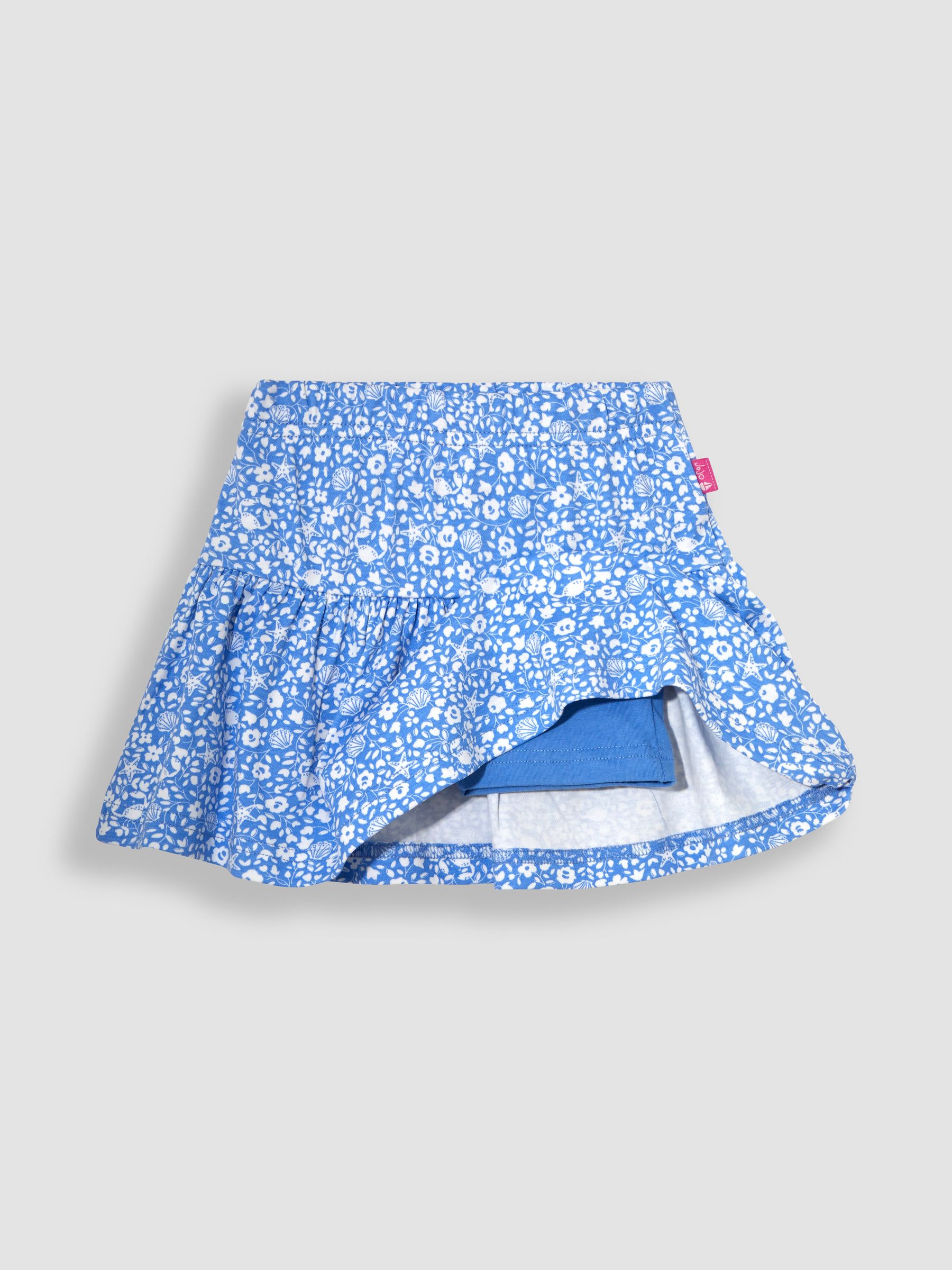 Blue Nautical Ditsy Floral Print Skort - Image 2 of 3