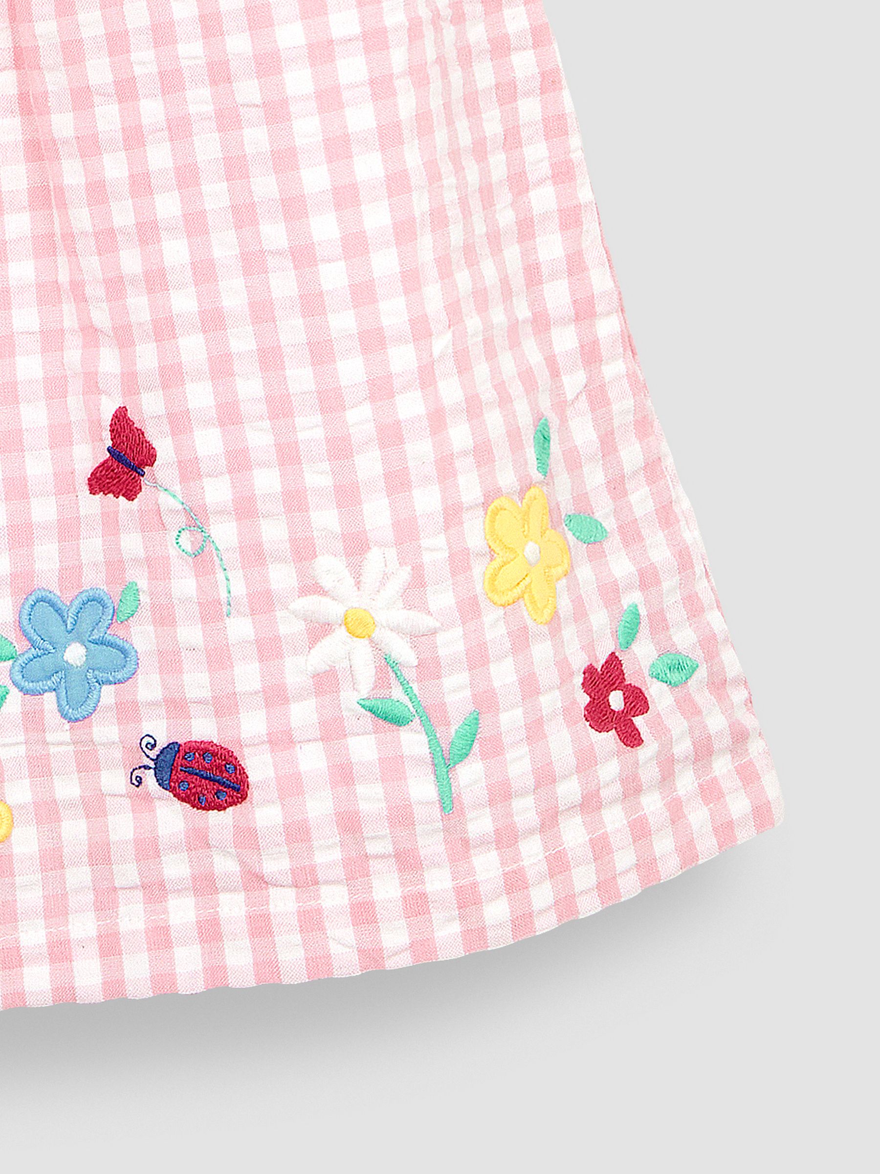Pink Daisy Applique Gingham Pretty Summer Dress - Image 3 of 3