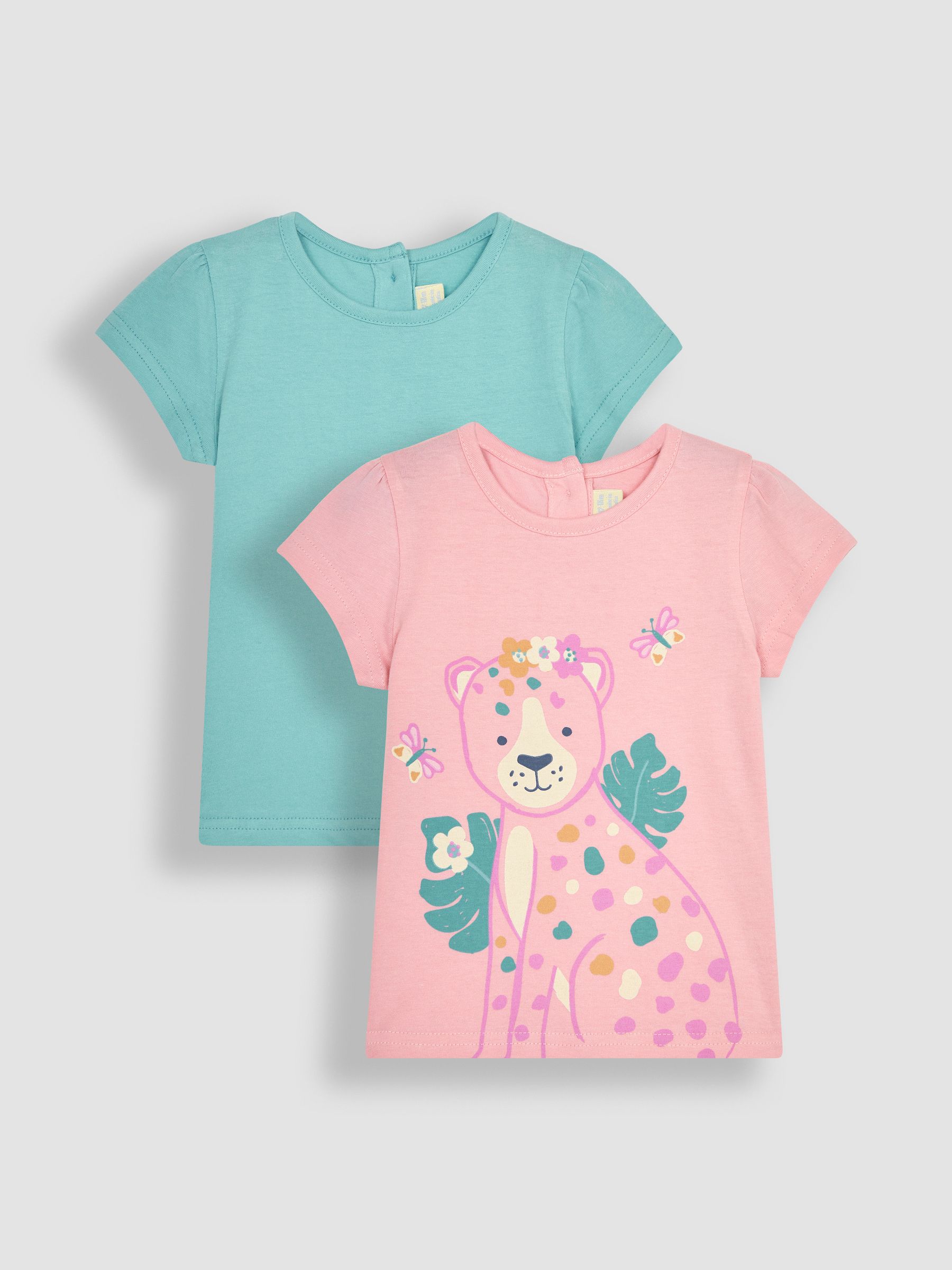 Pink Cheetah & Duck Egg Blue 2-Pack T-Shirts - Image 1 of 4