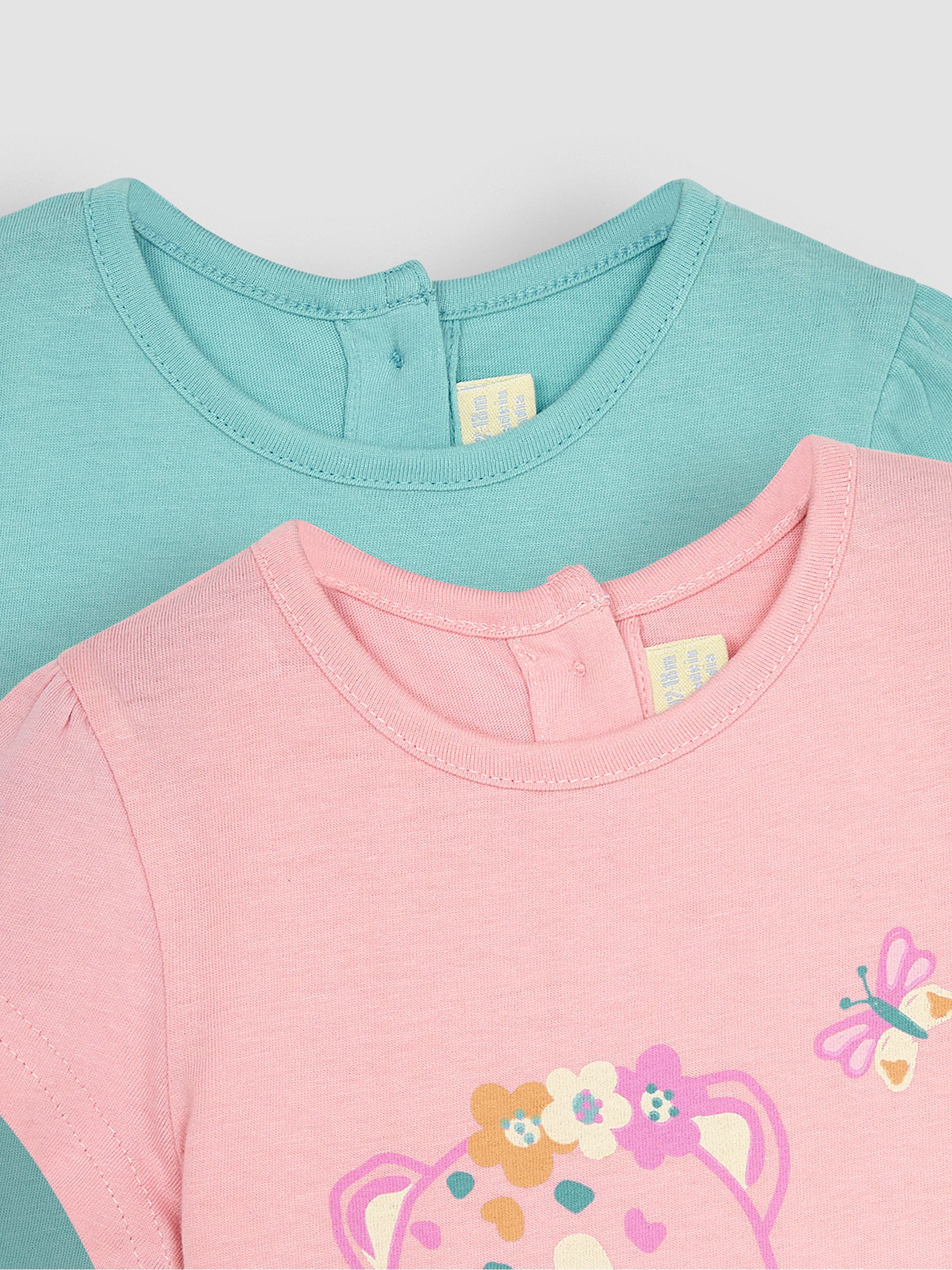 Pink Cheetah & Duck Egg Blue 2-Pack T-Shirts - Image 4 of 4