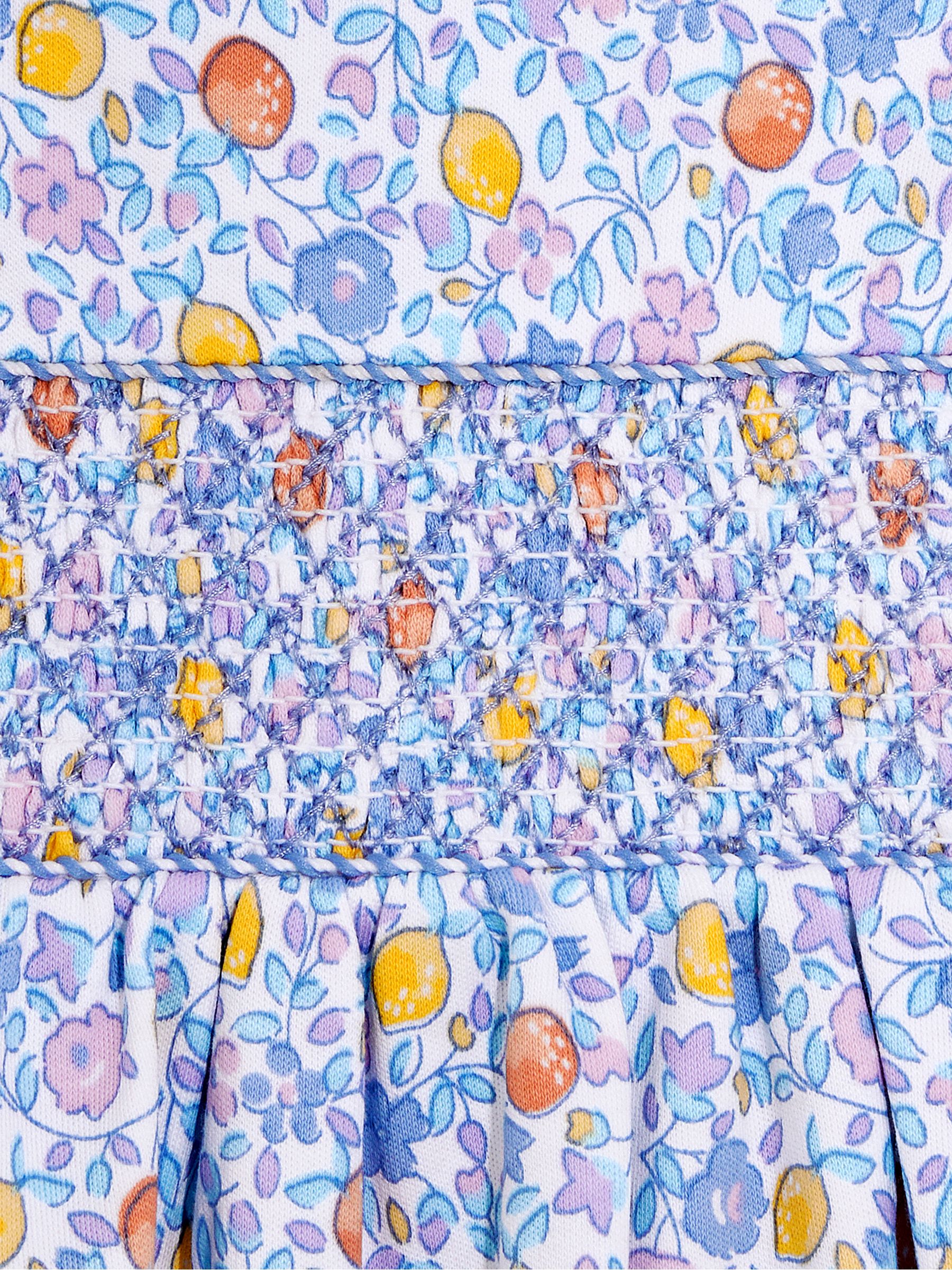 Lilac Orange & Lemon Ditsy Floral Smocked Jersey Dress - Image 3 of 3