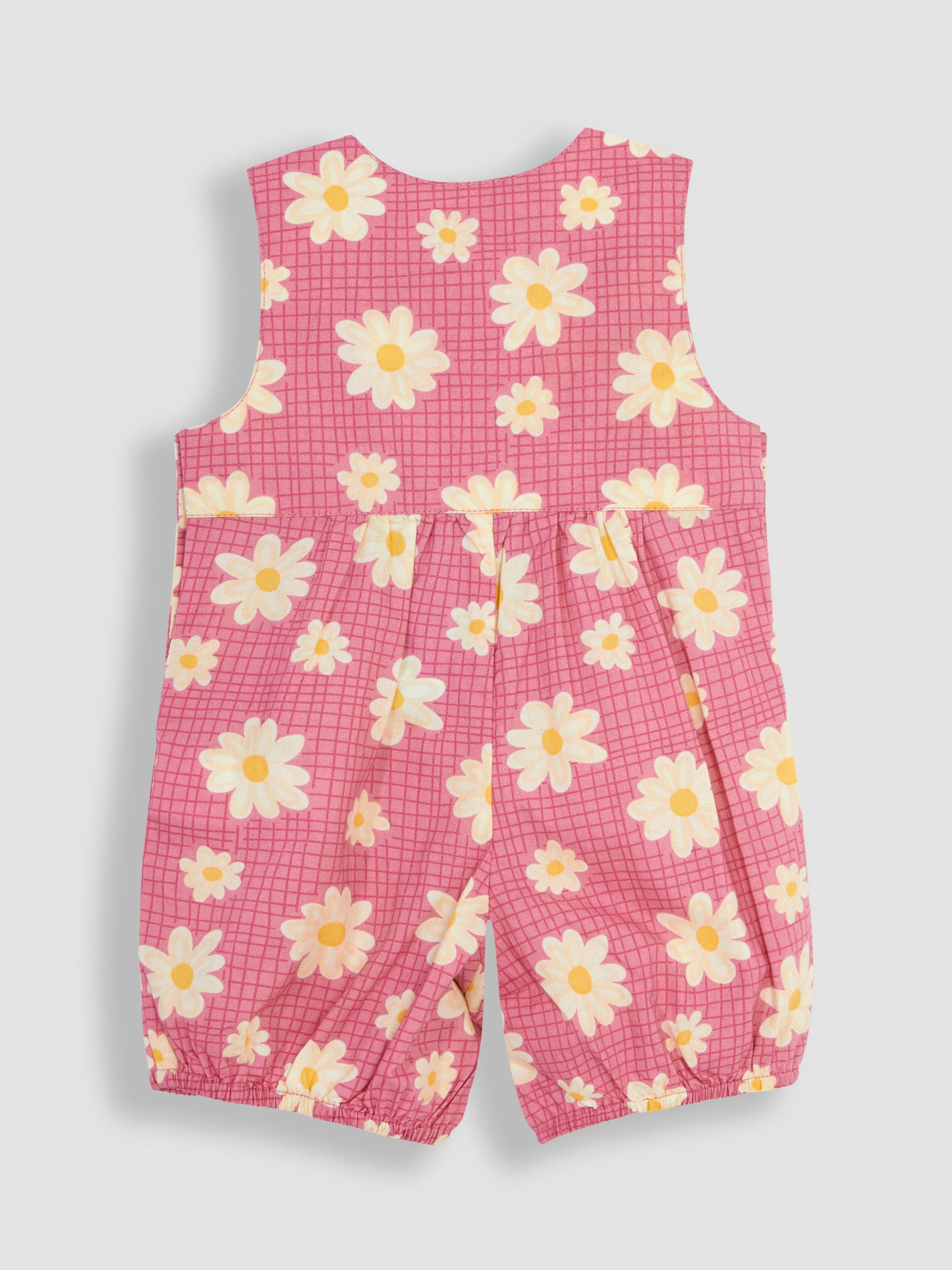 Coral Pink Daisy Floral Dungarees - Image 2 of 3