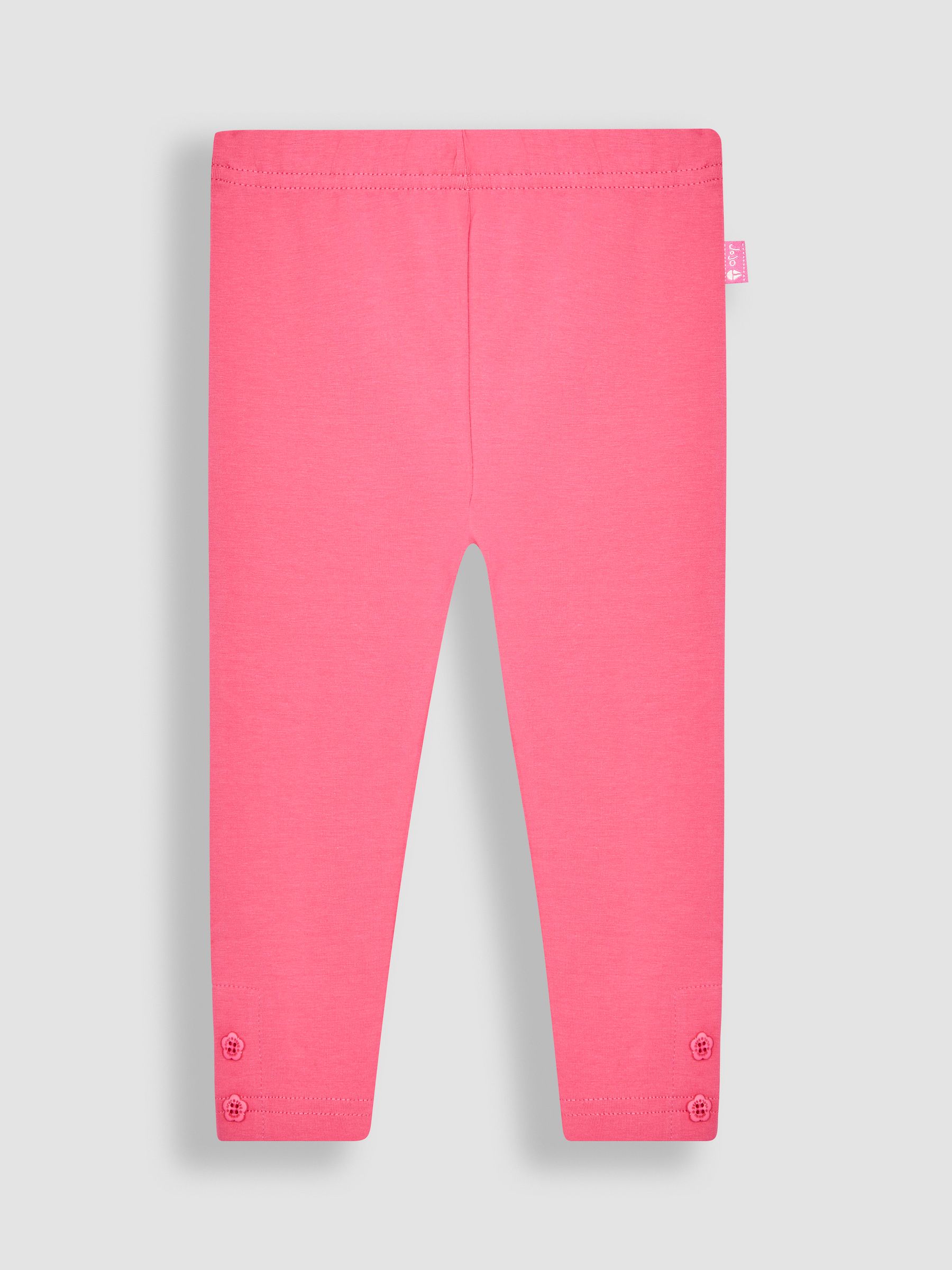 Coral Strawberry Ditsy Floral & Pink 2-Pack Leggings - Image 3 of 6