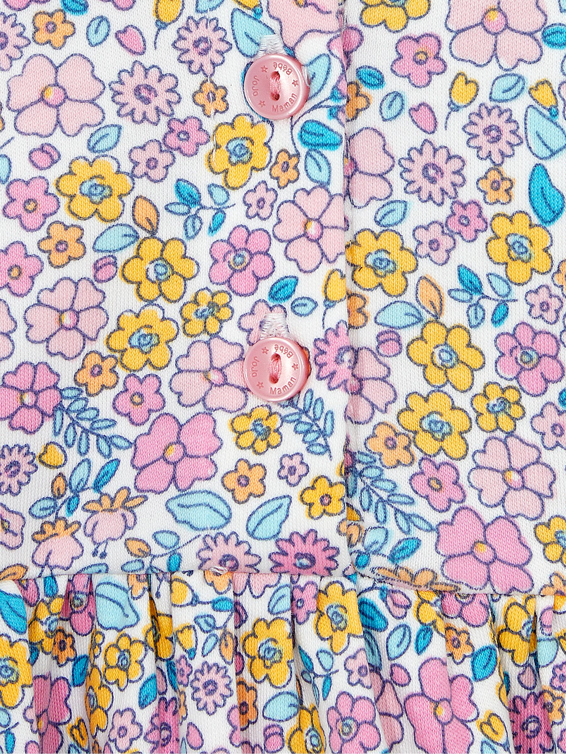 Pink Jungle Floral Broderie Collar Jersey Dress - Image 3 of 3