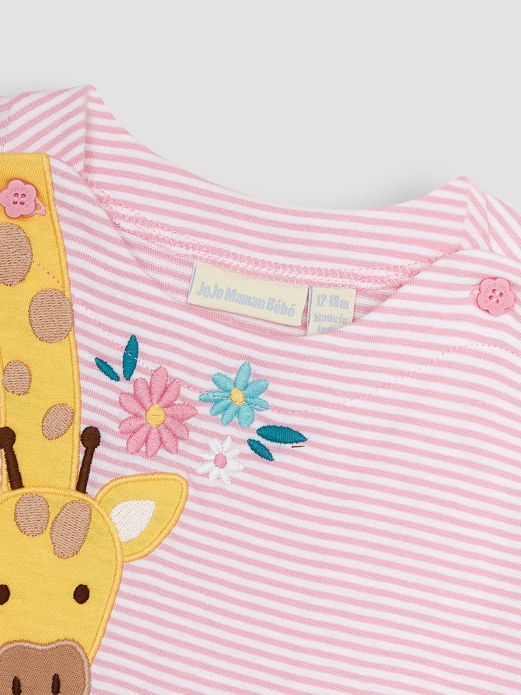 Rose Pink Giraffe Appliqué T-Shirt - Image 2 of 3