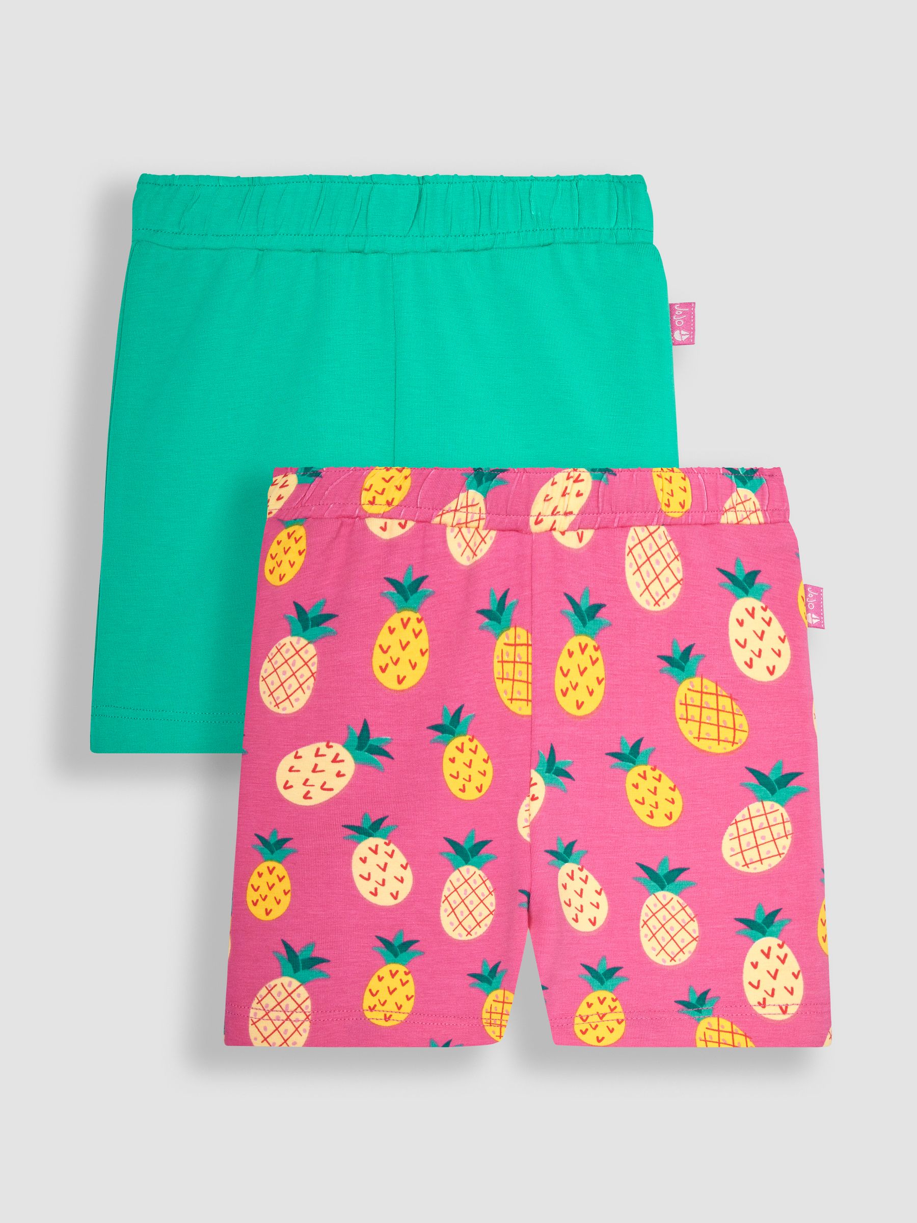 Fuchsia Pink Pineapple & Green 2-Pack Shorts - Image 1 of 4