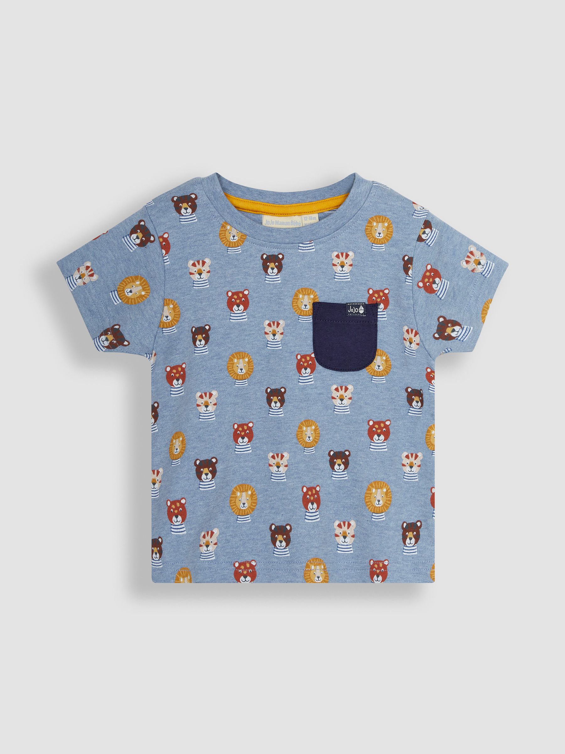 Blue Safari Cats 2-Pack Pocket T-Shirts - Image 2 of 4