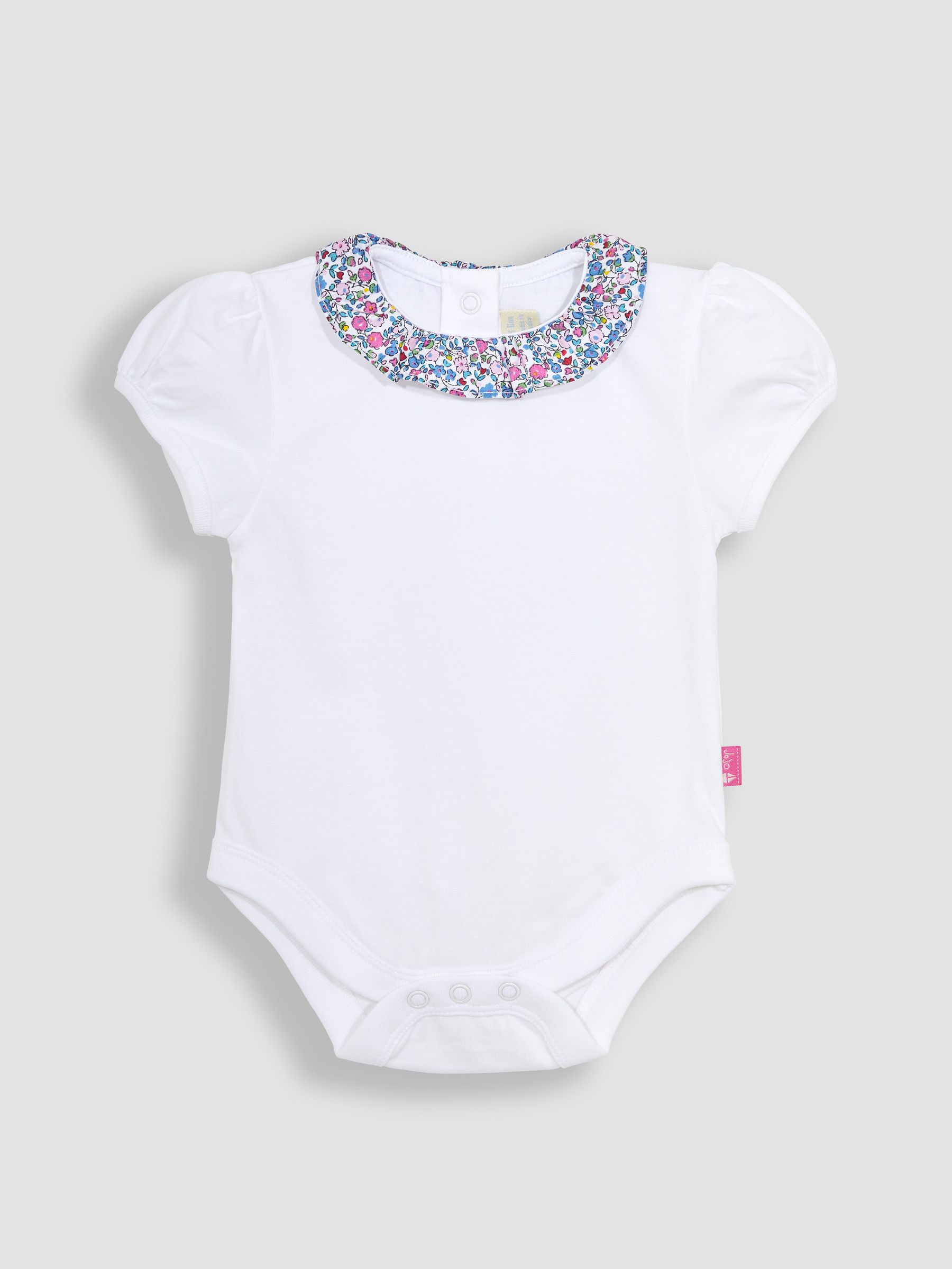 White Ditsy Floral Collar Bodysuit - Image 1 of 3