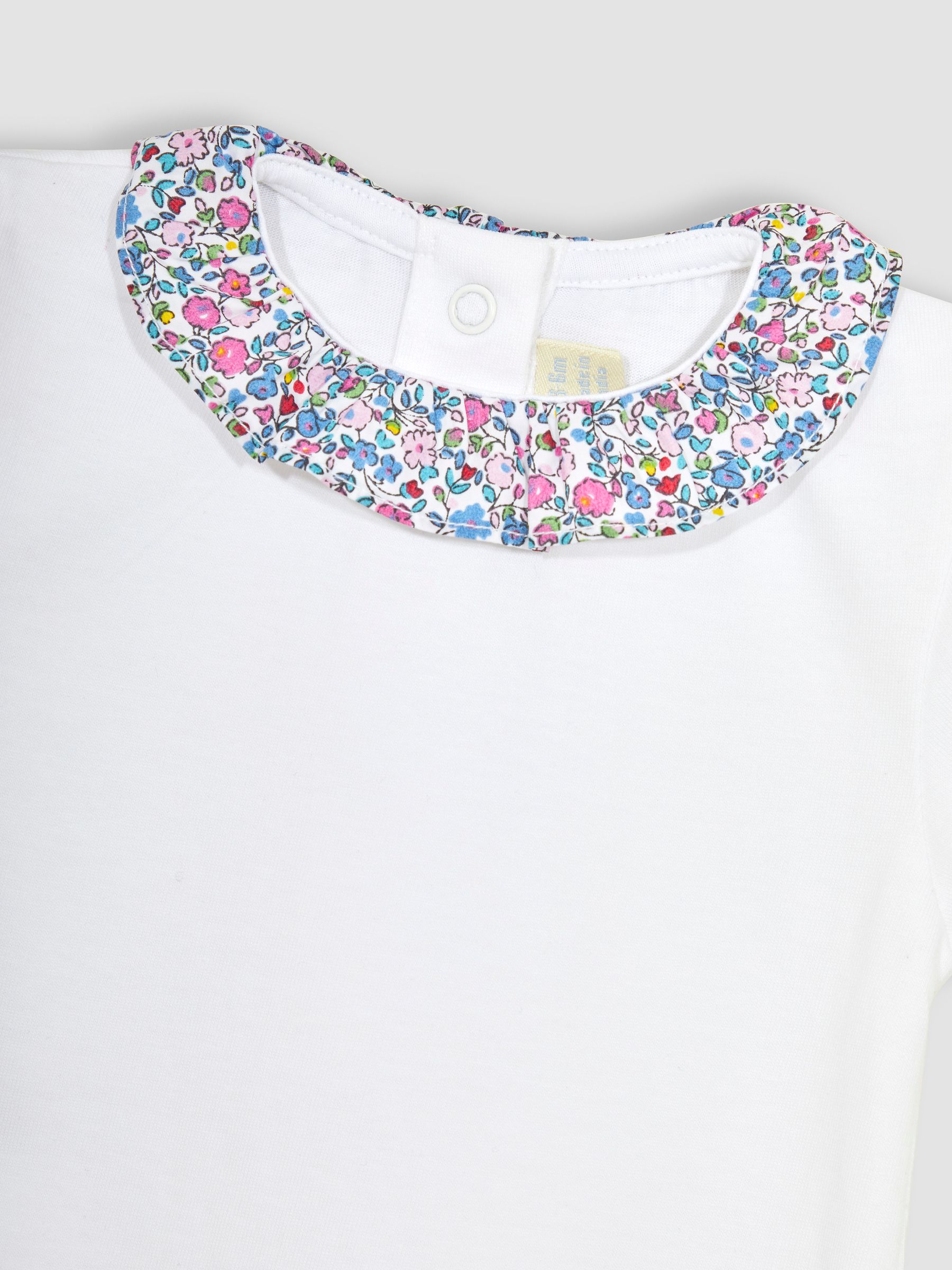 White Ditsy Floral Collar Bodysuit - Image 2 of 3