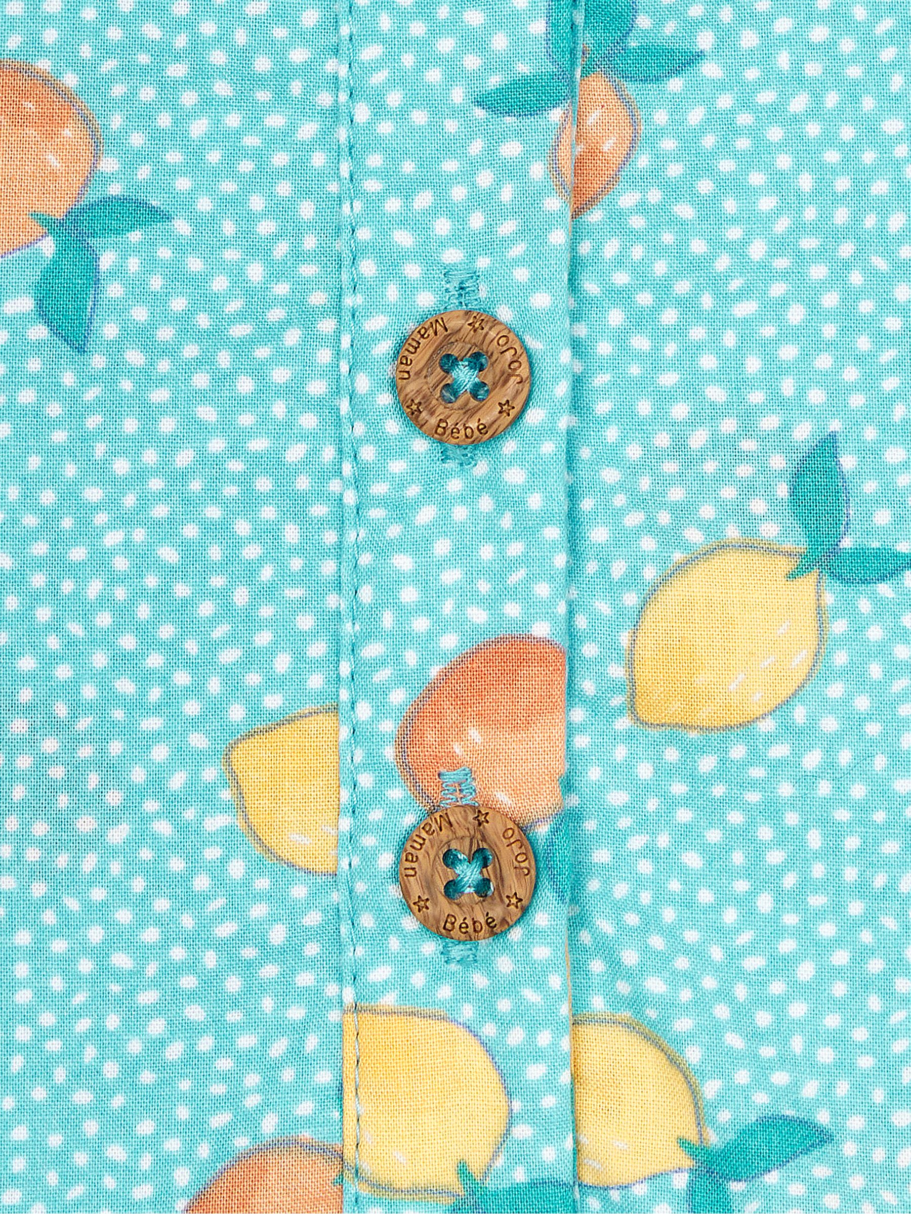 Blue Peach & Lemon Button Front Summer Dress - Image 3 of 3