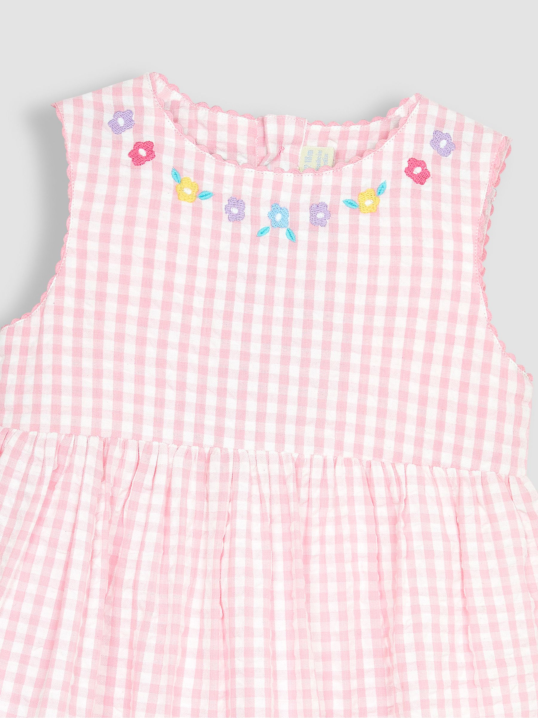 Pink Unicorn Appliqué Gingham Summer Dress - Image 2 of 3