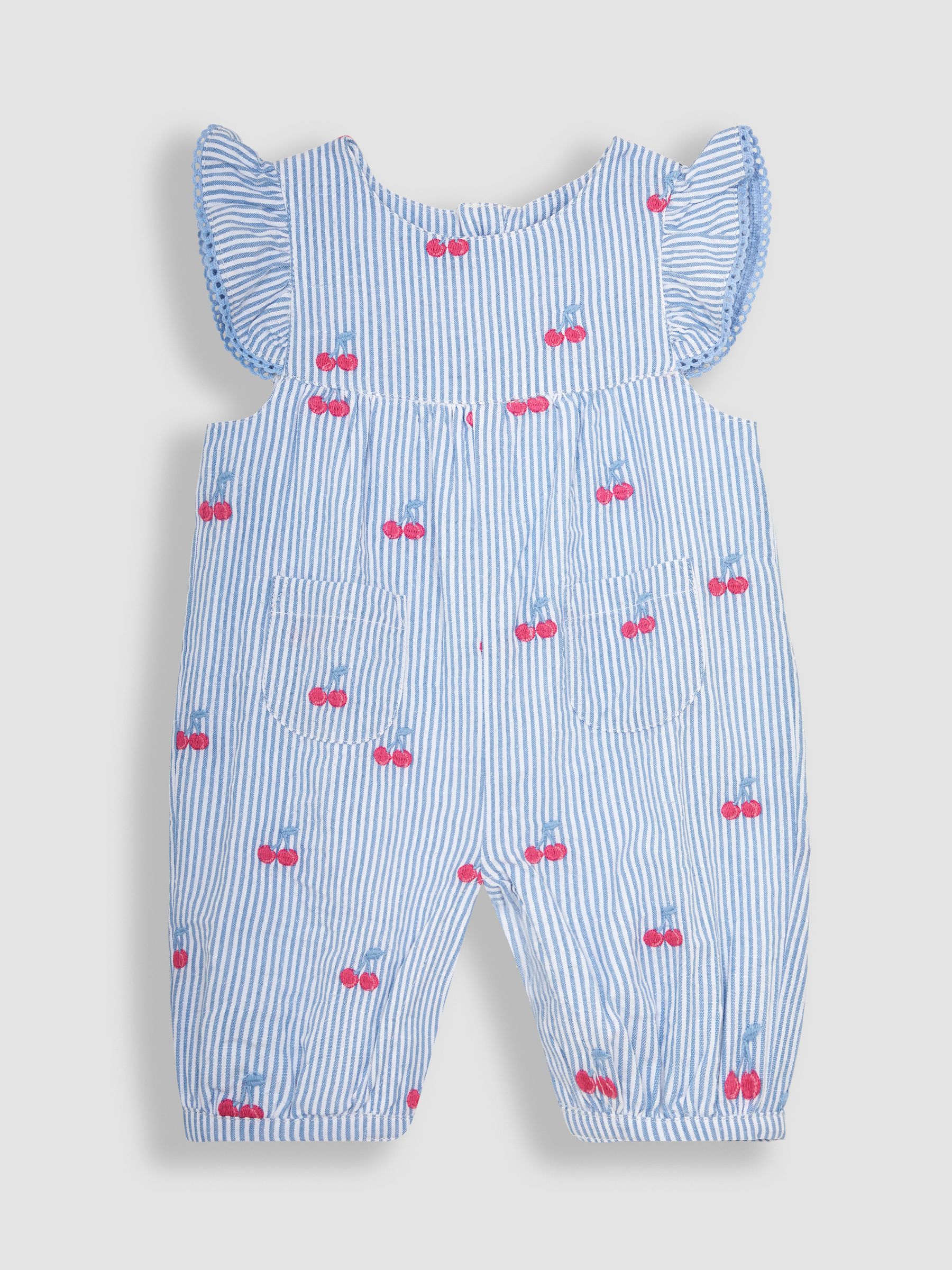 Blue Cherry Embroidered Pretty Sunsuit - Image 1 of 1