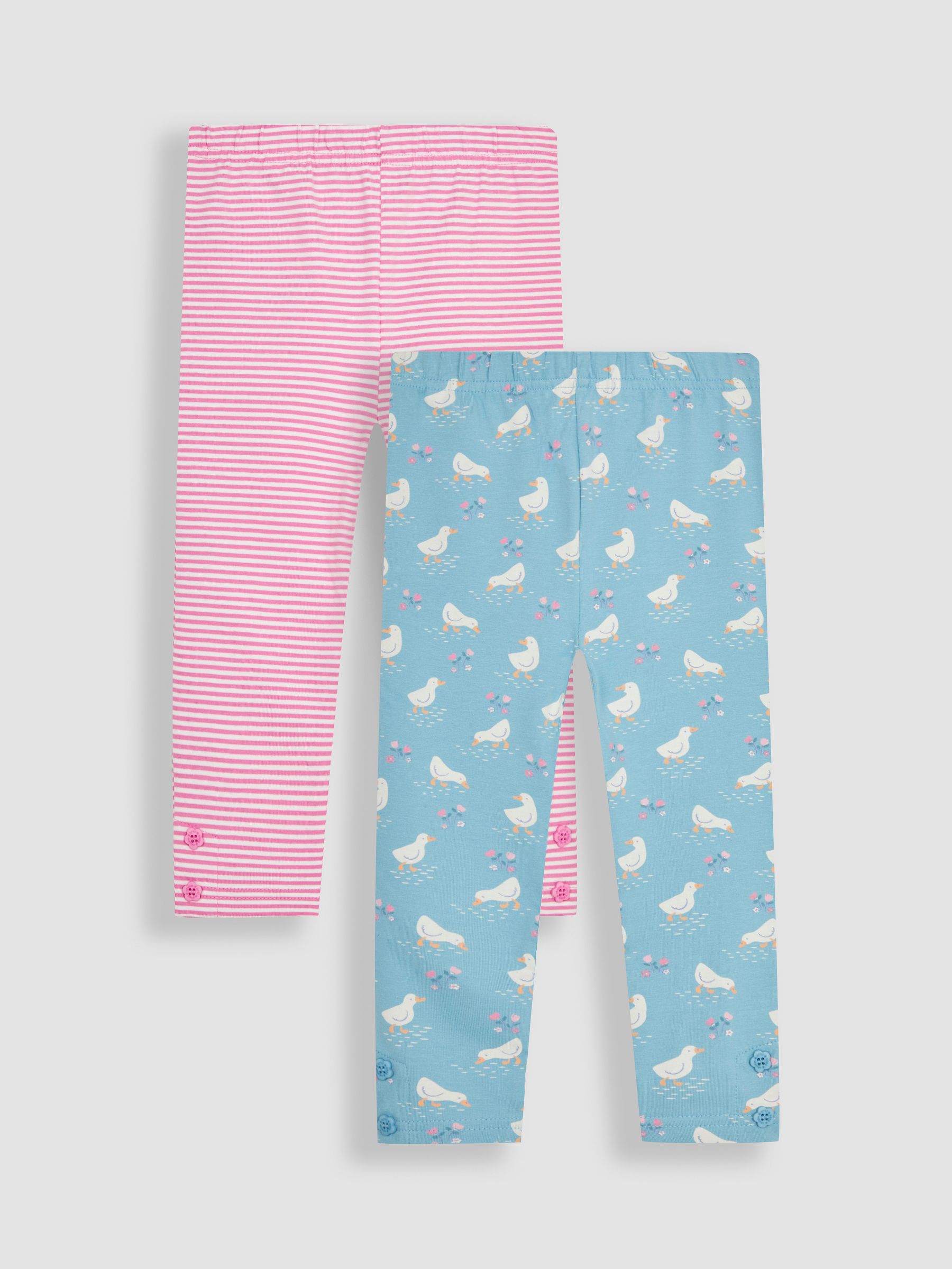 Blue Duck Floral & Pink 2-Pack Leggings - Image 1 of 5