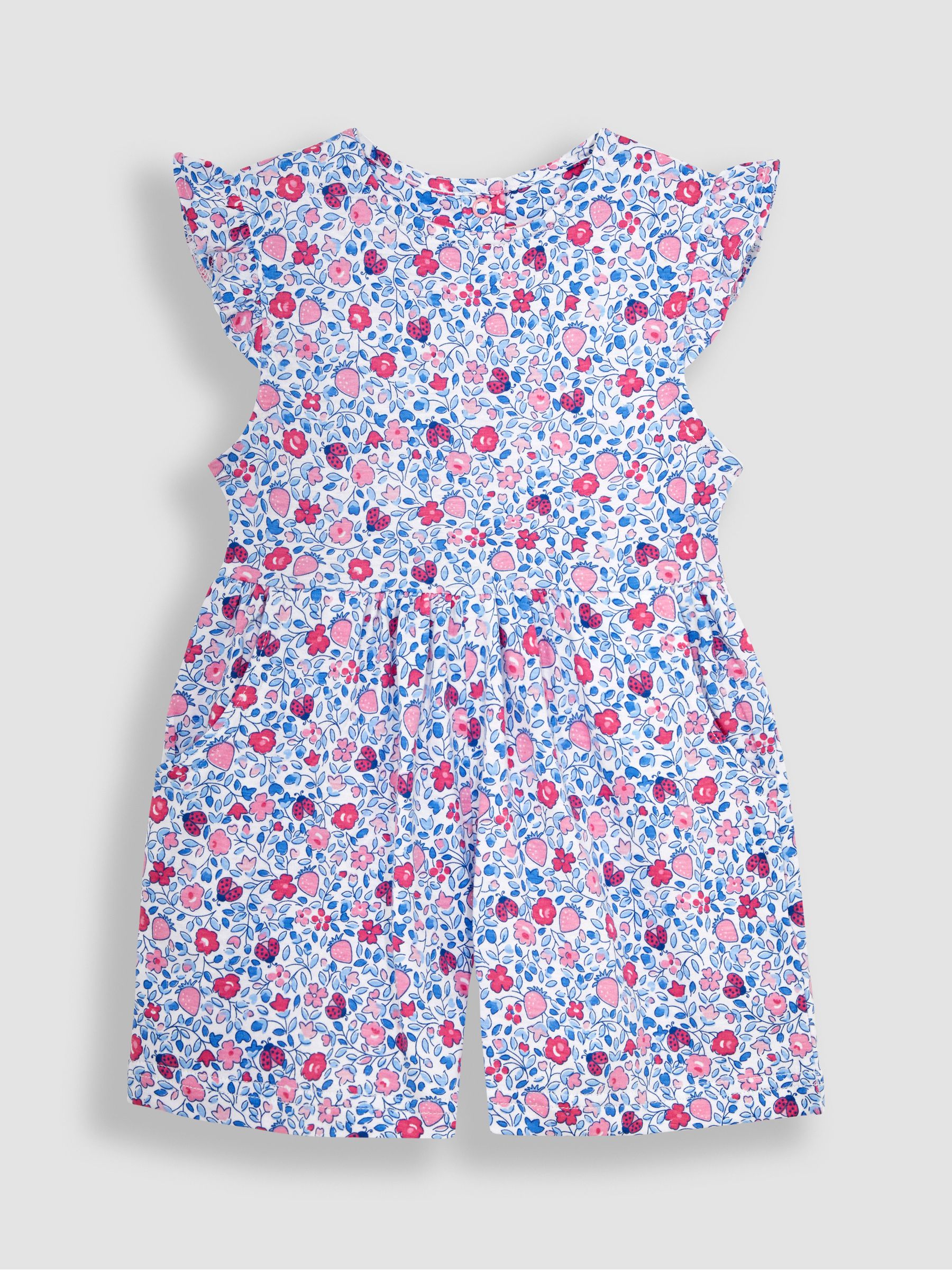 Pink Ladybird Ditsy Floral Playsuit - Image 1 of 3