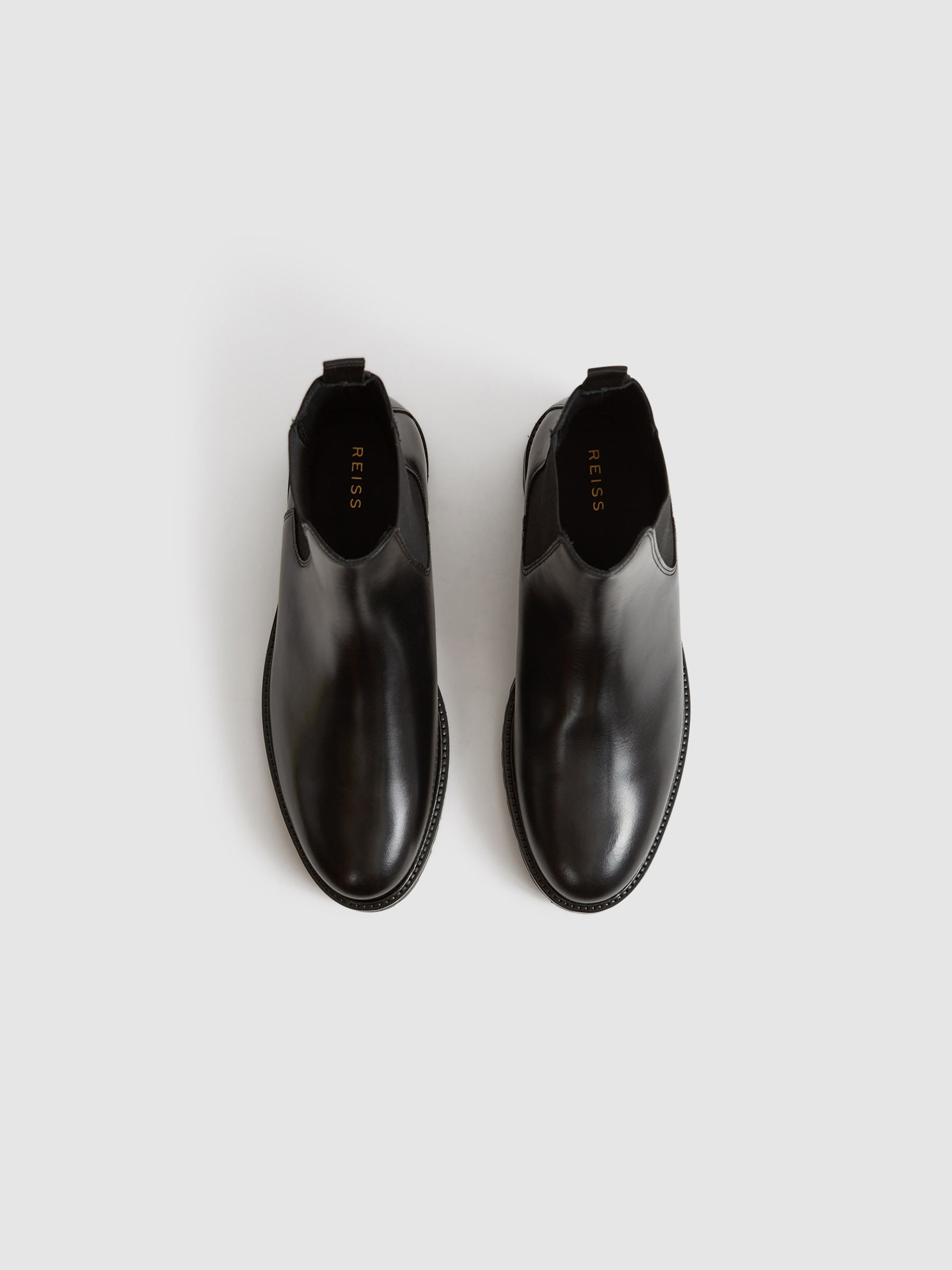Leather Chelsea Boots in Black - Image 4 of 5