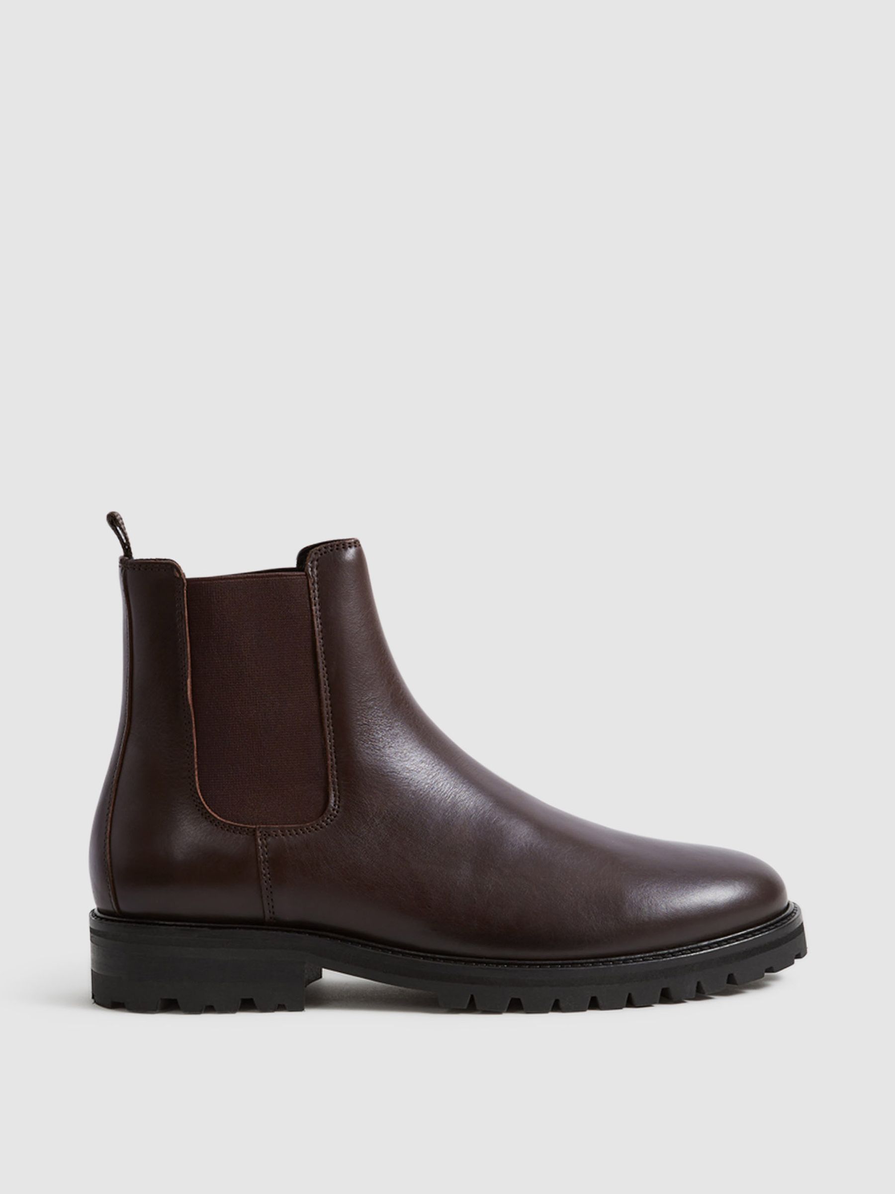 Leather Chelsea Boots in Chocolate - Image 1 of 6