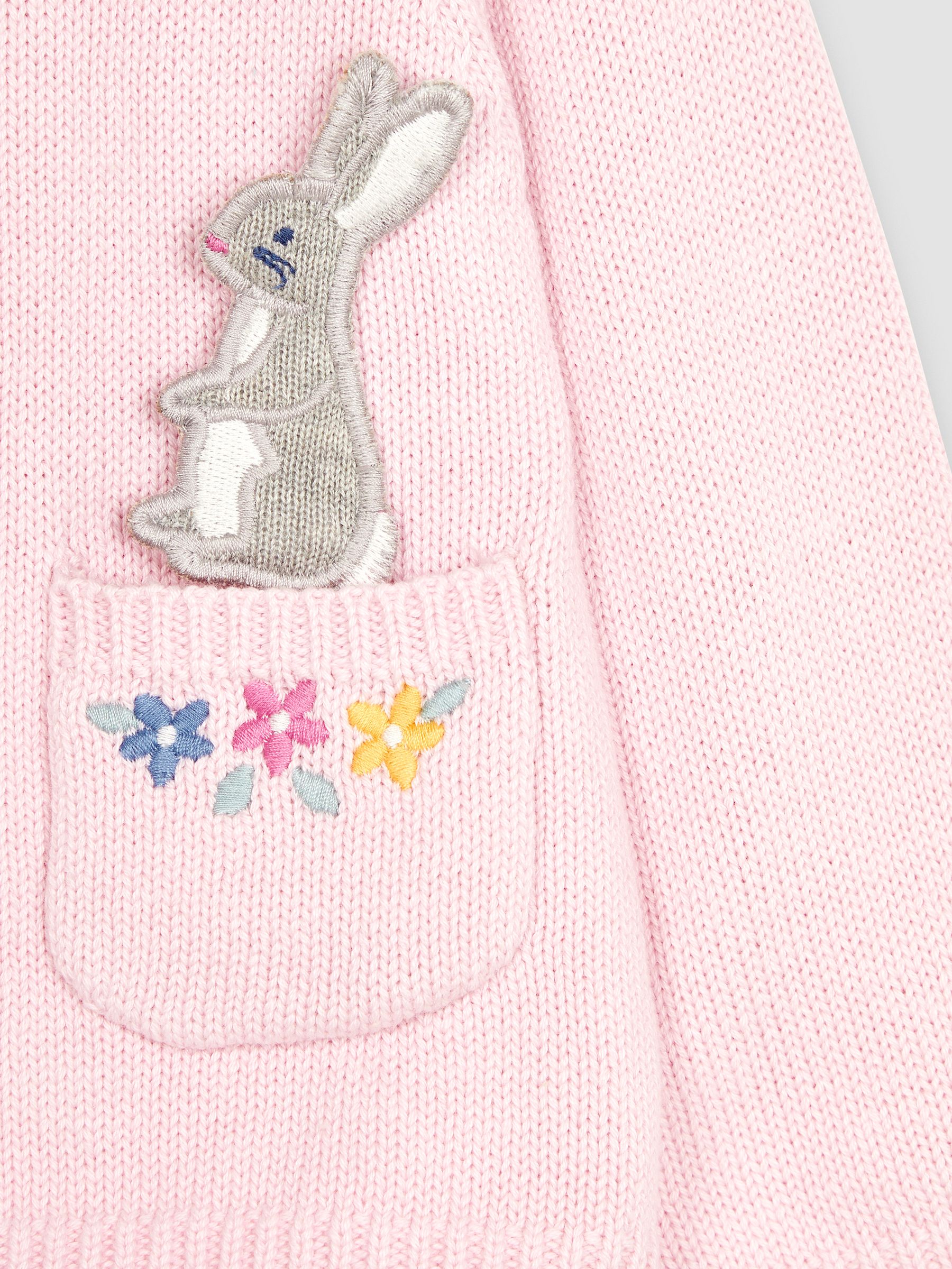 Pink Bunny Appliqué Cardigan - Image 2 of 3