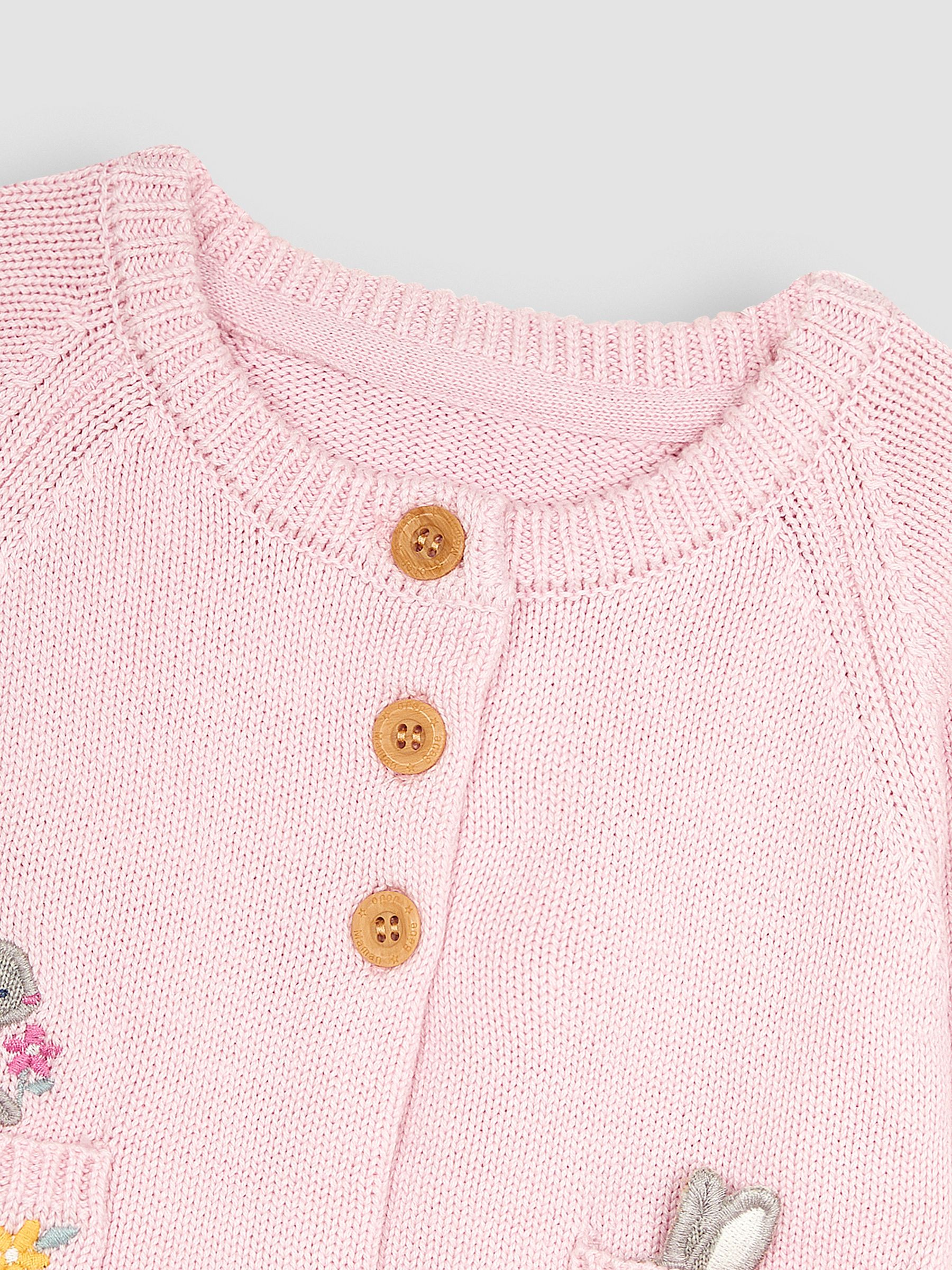 Pink Bunny Appliqué Cardigan - Image 3 of 3