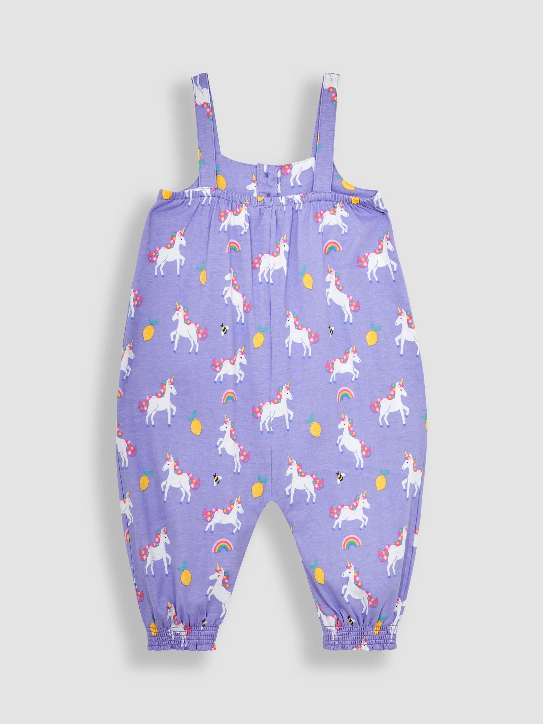 Lilac Purple Unicorn Print Jumpsuit - Image 2 of 4