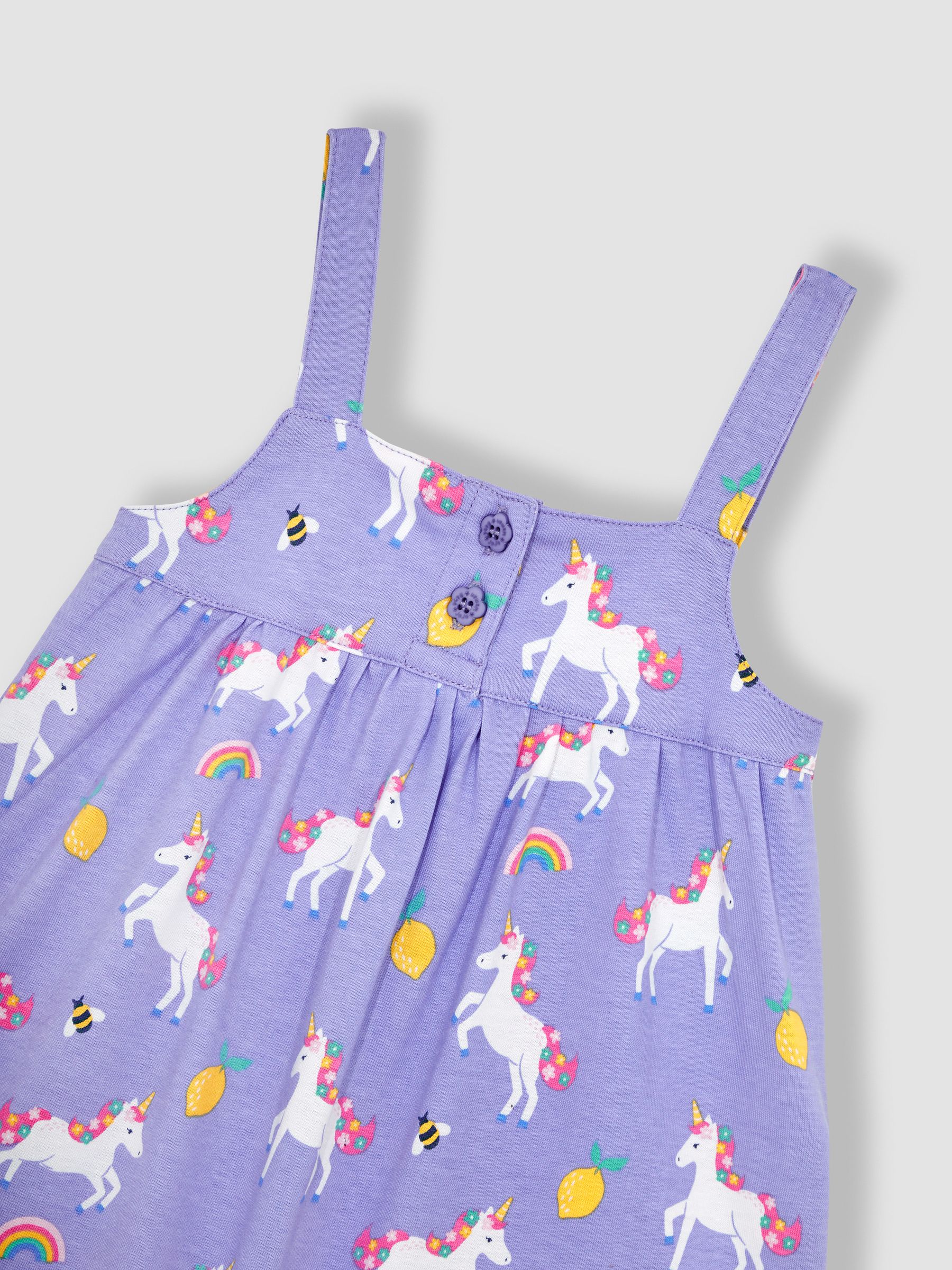 Lilac Purple Unicorn Print Jumpsuit - Image 3 of 4