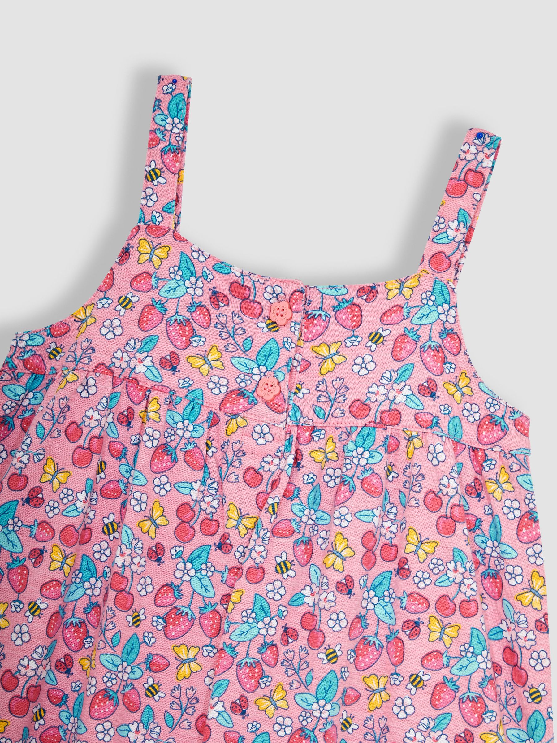 Pink Strawberry Garden Floral Print Jumpsuit - Image 3 of 3