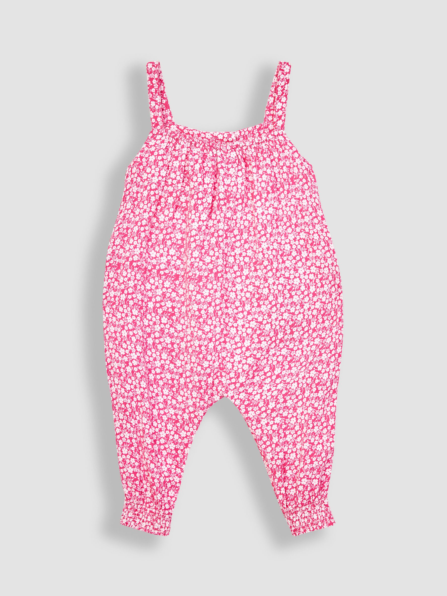 Fuchsia Pink Ditsy Floral Jumpsuit - Image 2 of 3