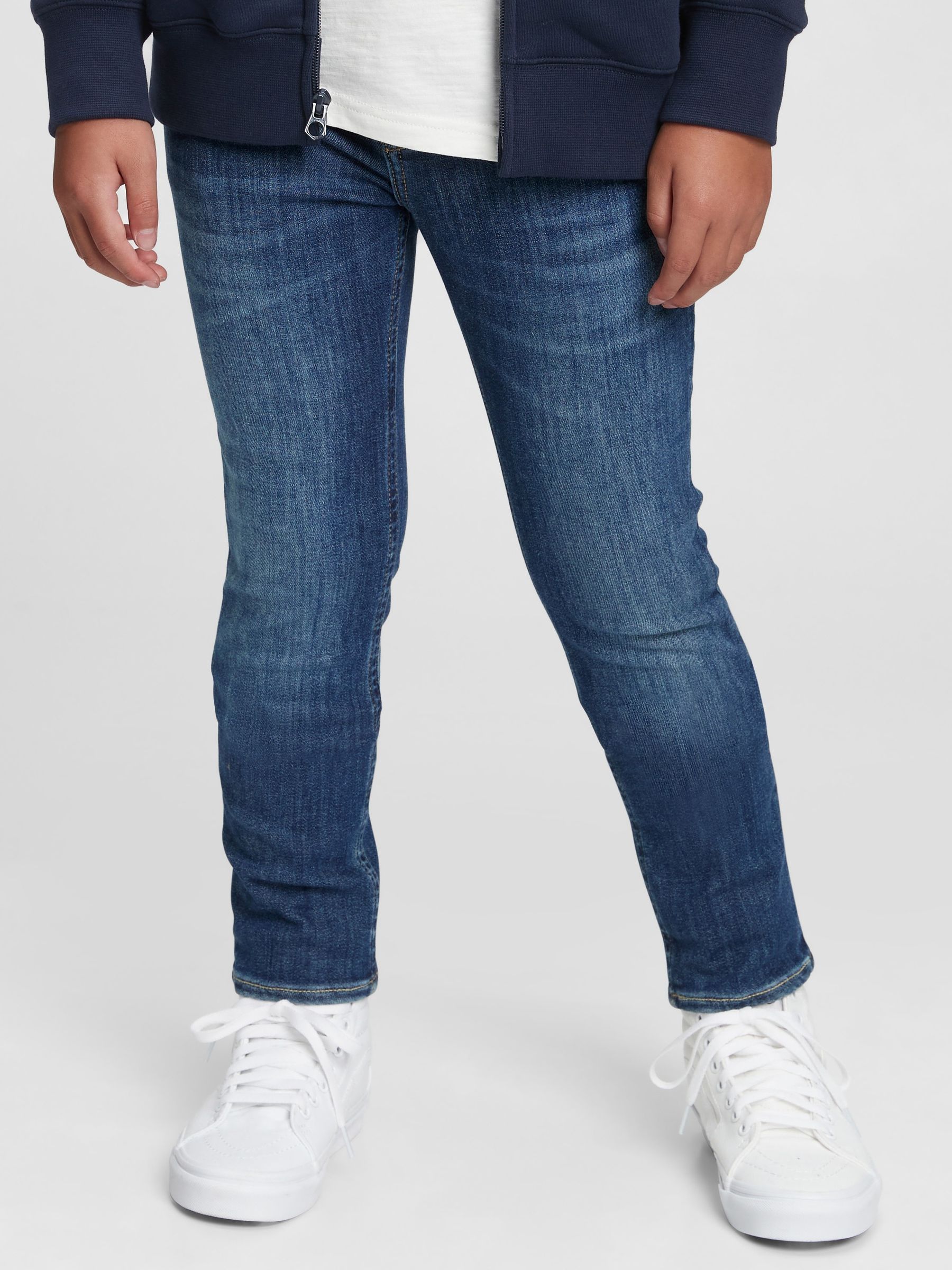 Mid Wash Blue Skinny Fit Stretch Jeans (6-14yrs) - Image 3 of 5
