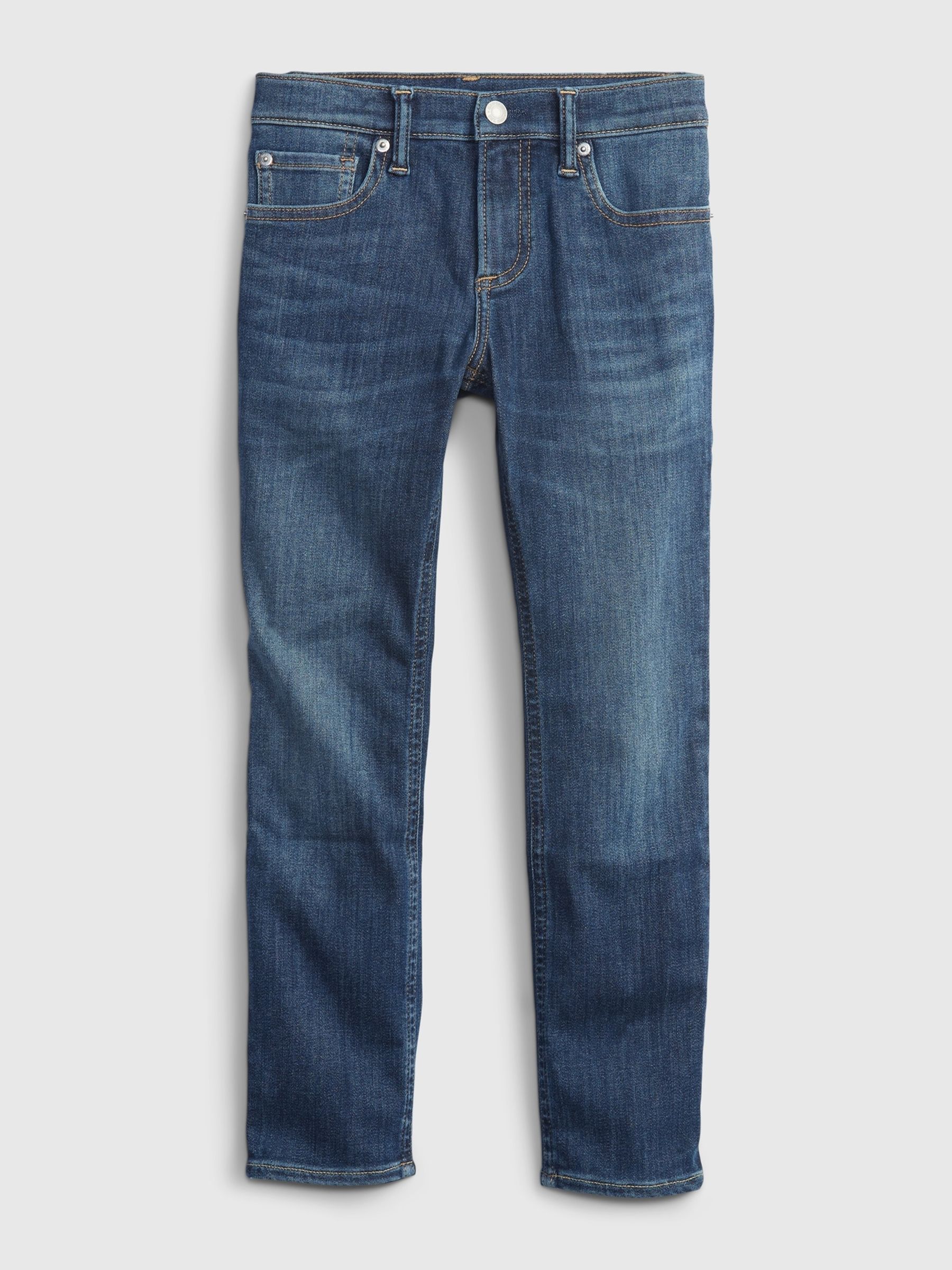 Mid Wash Blue Skinny Fit Stretch Jeans (6-14yrs) - Image 4 of 5
