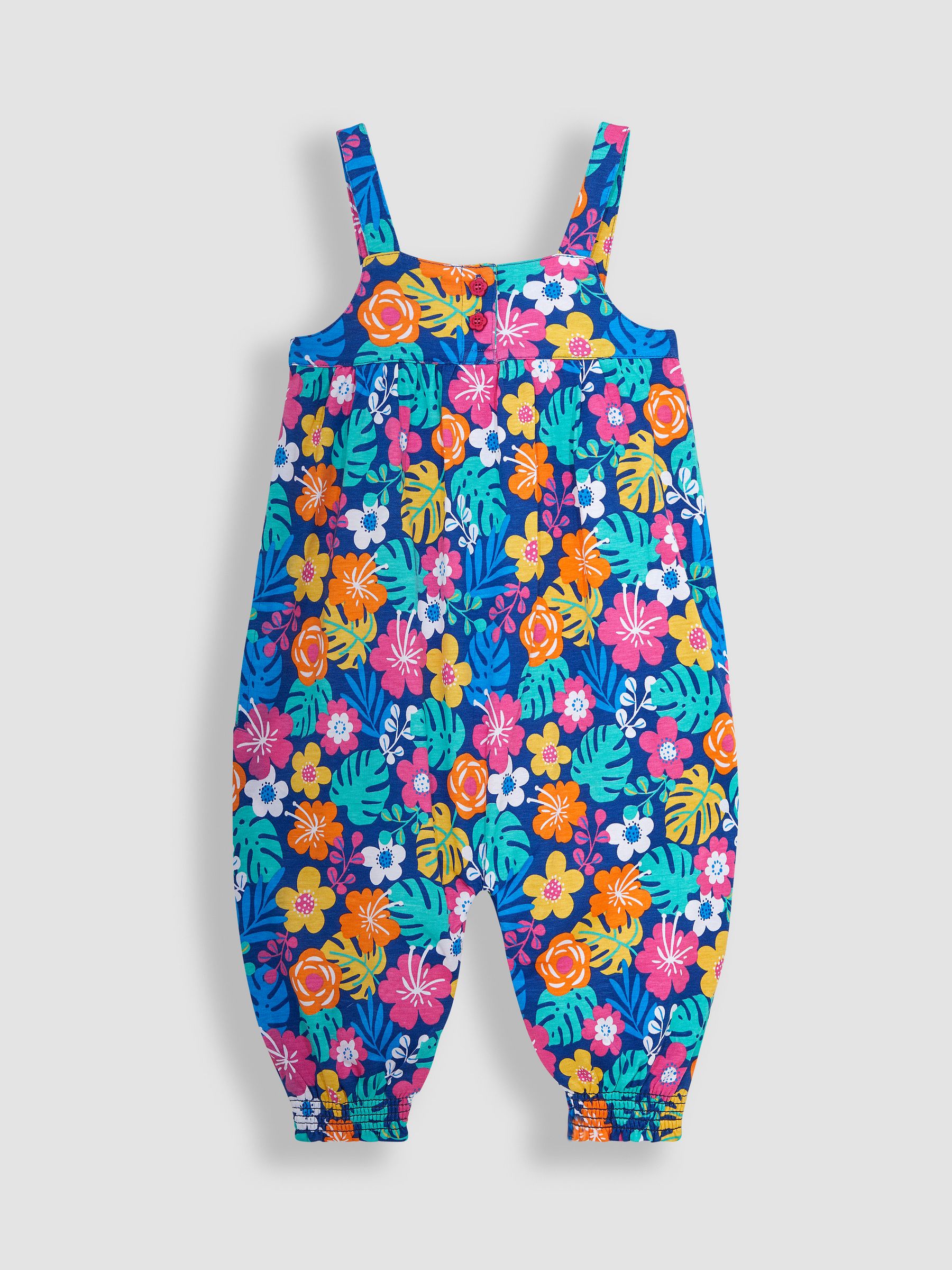 Navy Blue Floral Print Jumpsuit - Image 2 of 4