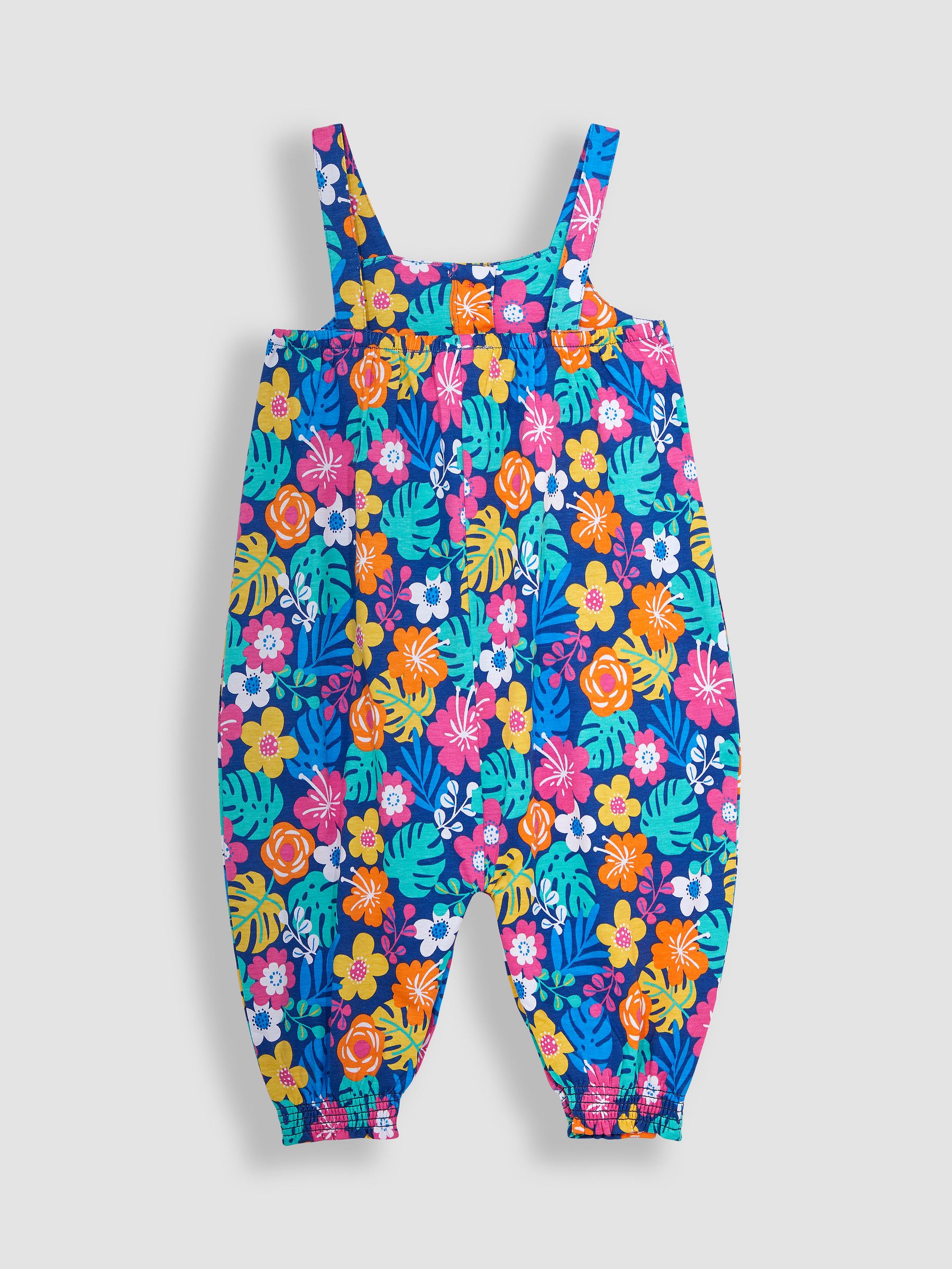 Navy Blue Floral Print Jumpsuit - Image 3 of 4
