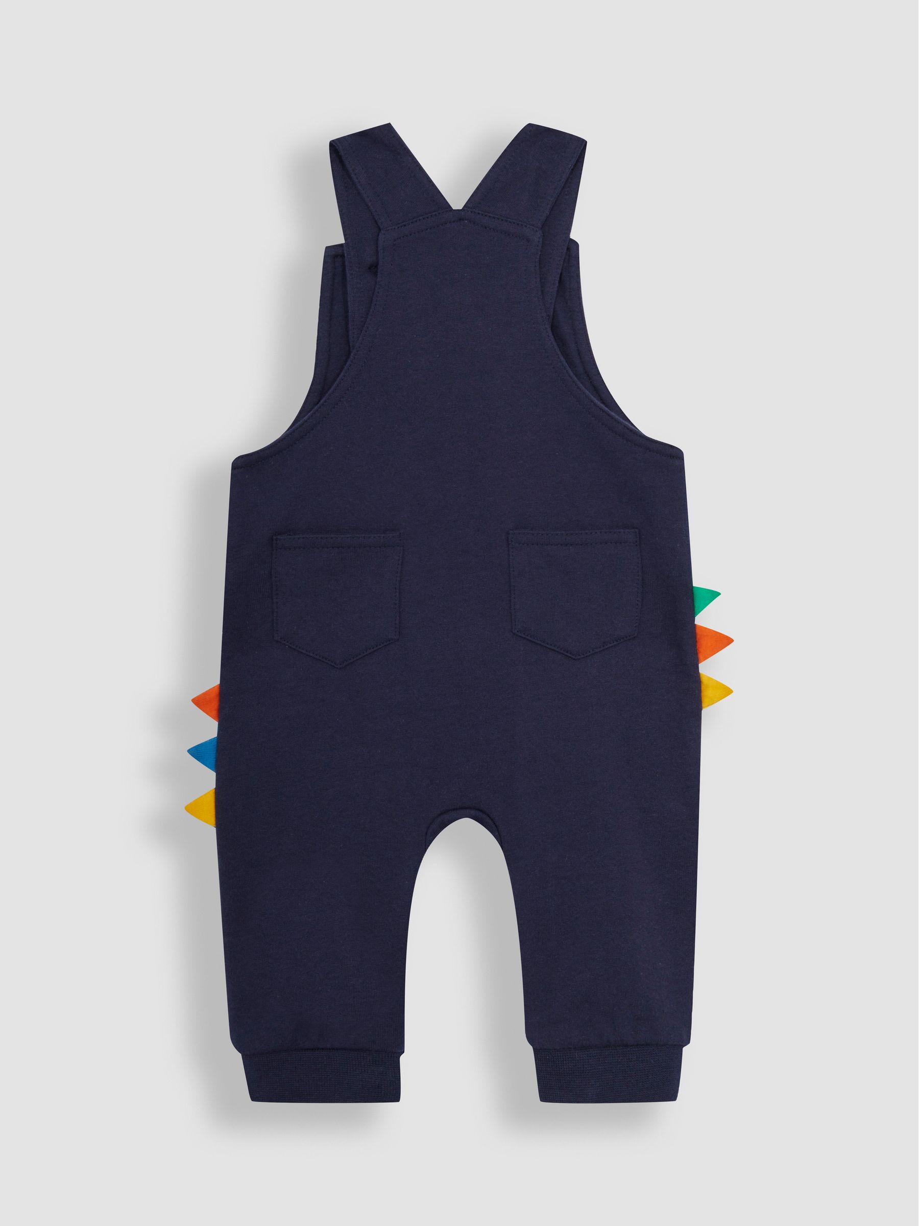 Navy Blue TRex Appliqué Trouser Dungarees & T-Shirt Set - Image 5 of 8