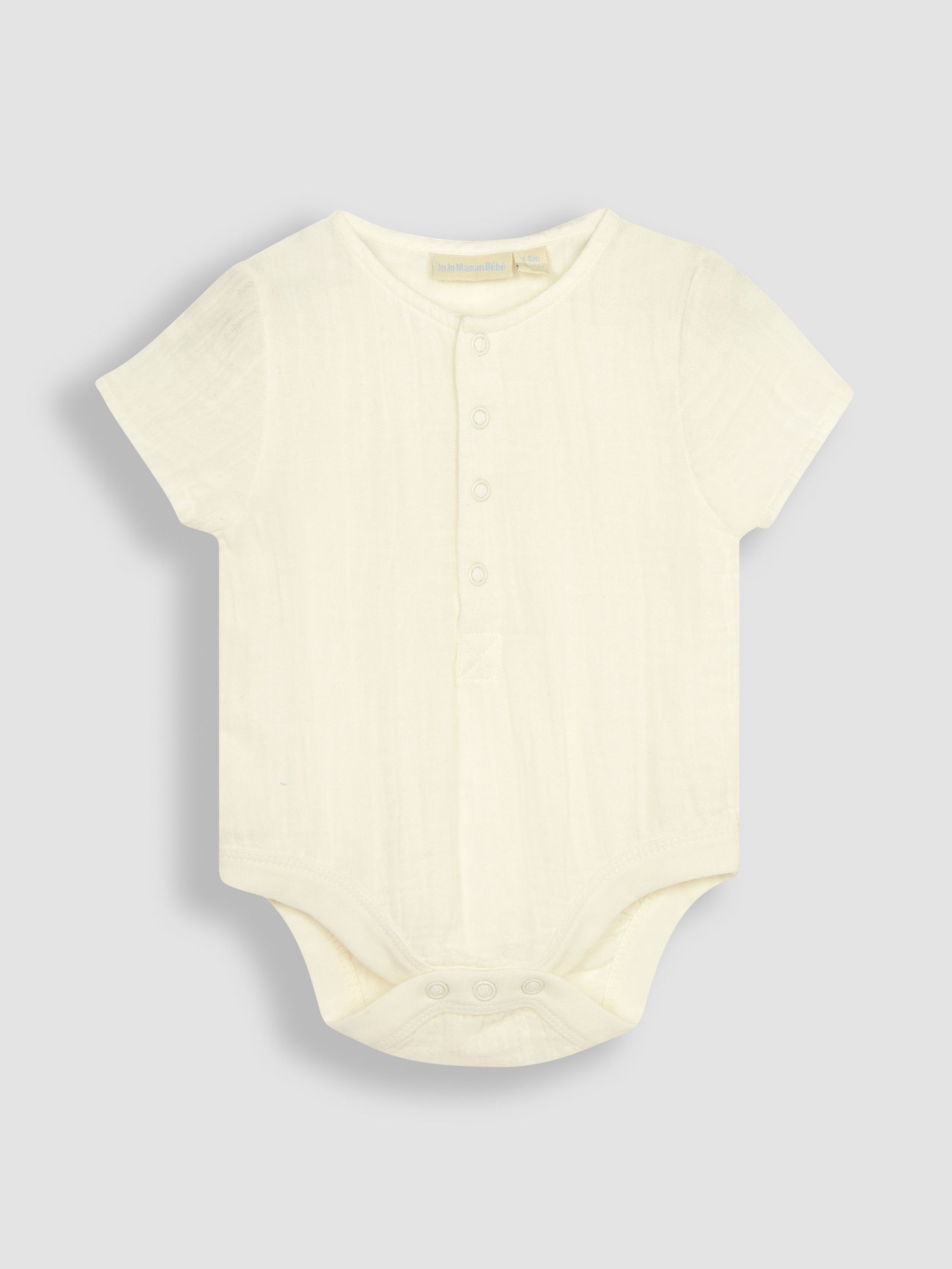 Denim 2-Piece Cheesecloth Dungarees & Shirt Bodysuit Set - Image 2 of 5