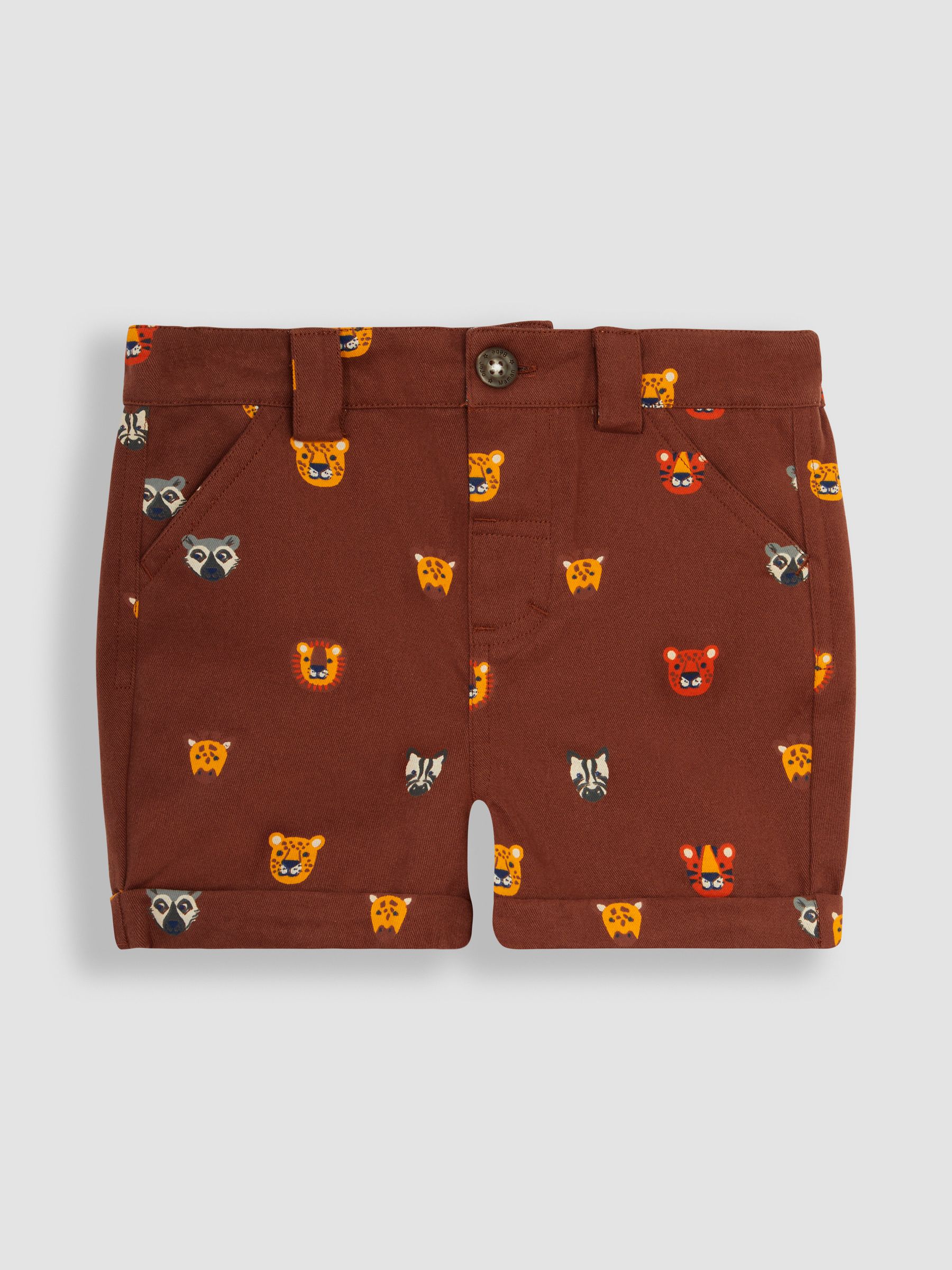 Brown Safari Animals Safari Animals Twill Shorts - Image 1 of 3