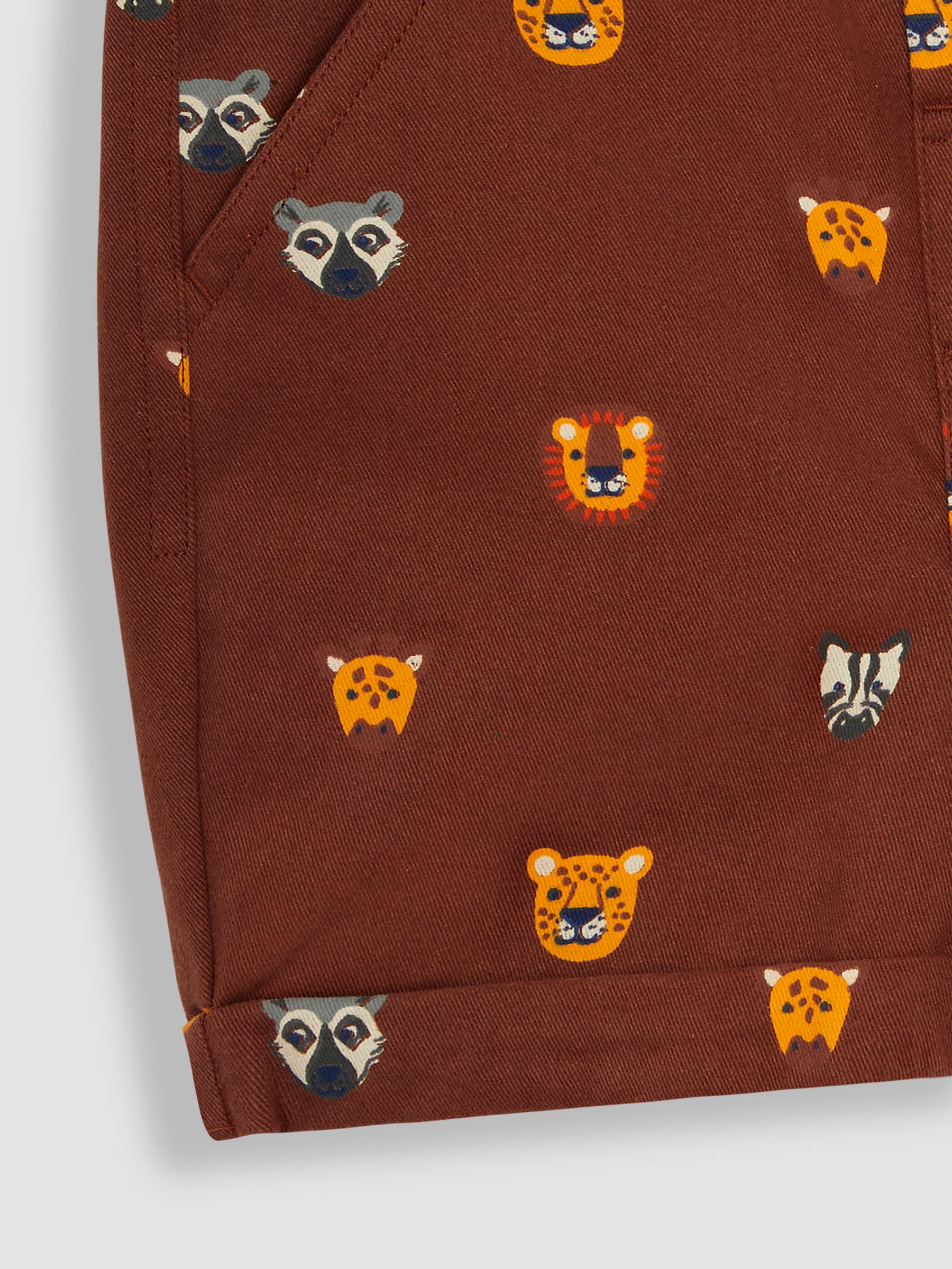 Brown Safari Animals Safari Animals Twill Shorts - Image 3 of 3