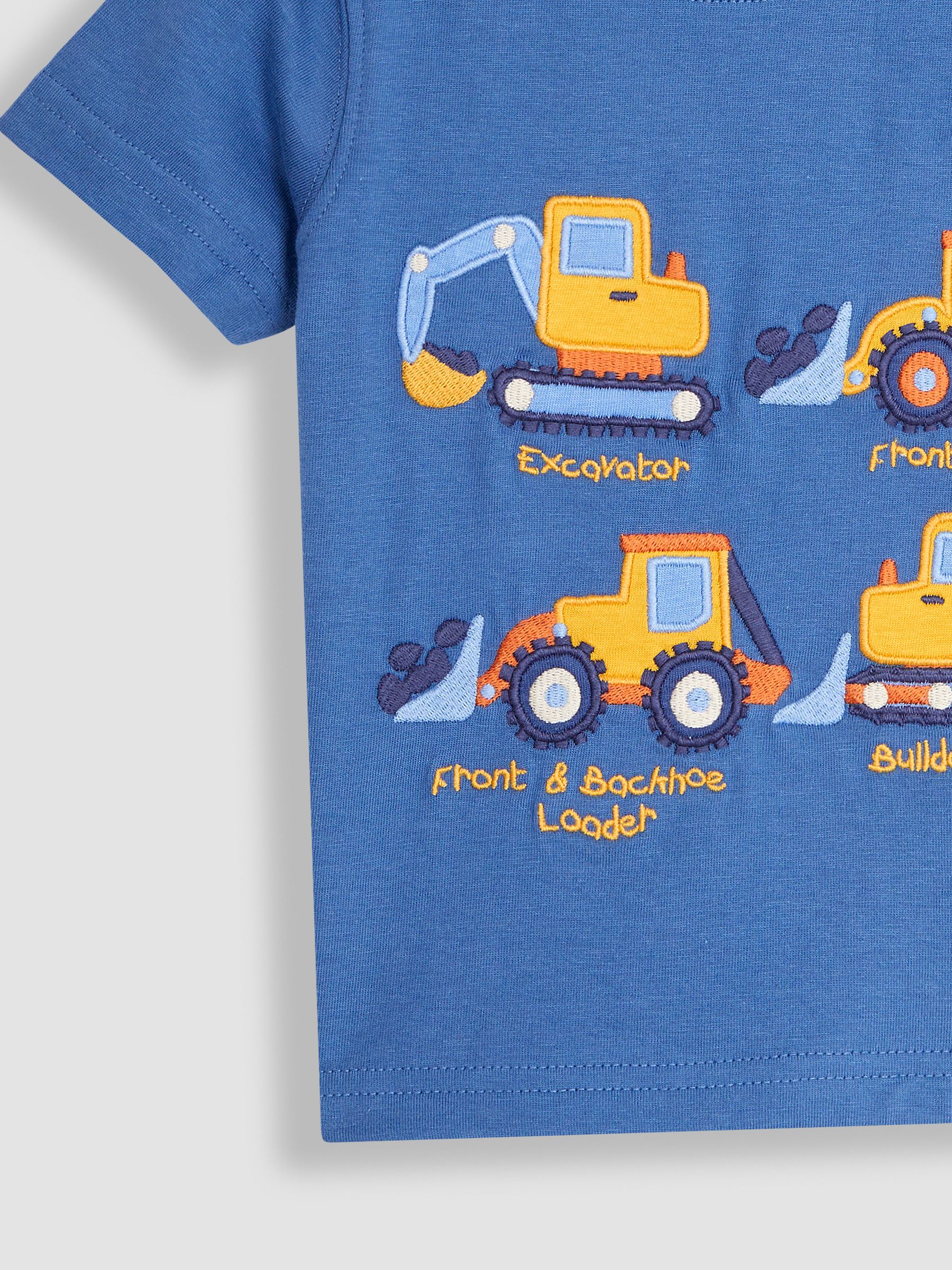 Denim Blue Vehicles Appliqué Motif T-Shirt - Image 3 of 3