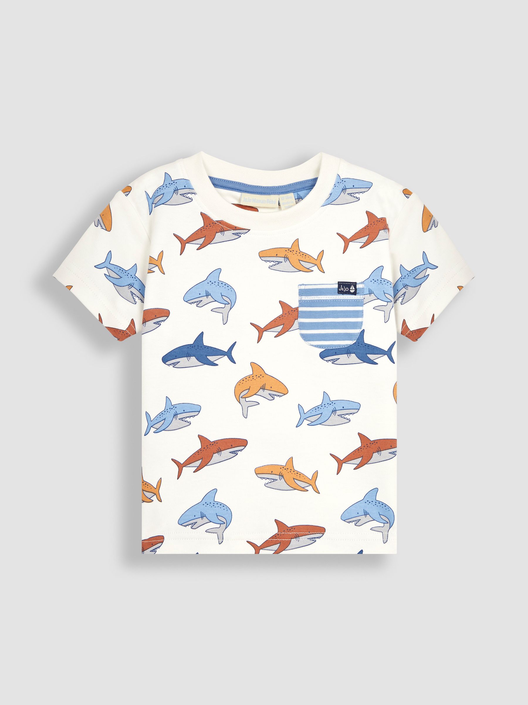 Navy Stone Shark 2-Pack Pocket T-Shirts - Image 3 of 3