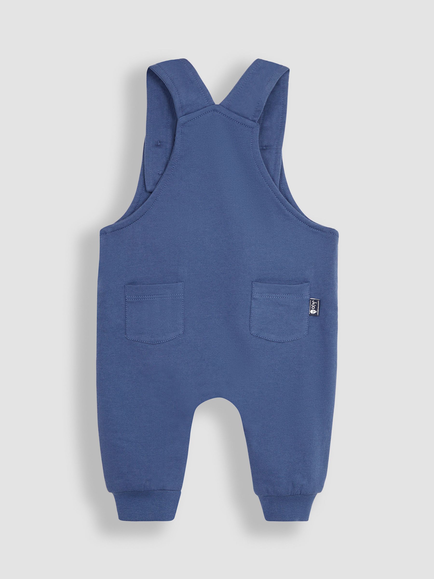 Navy Blue Shark Appliqué Trouser Dungarees & T-Shirt Set - Image 4 of 7