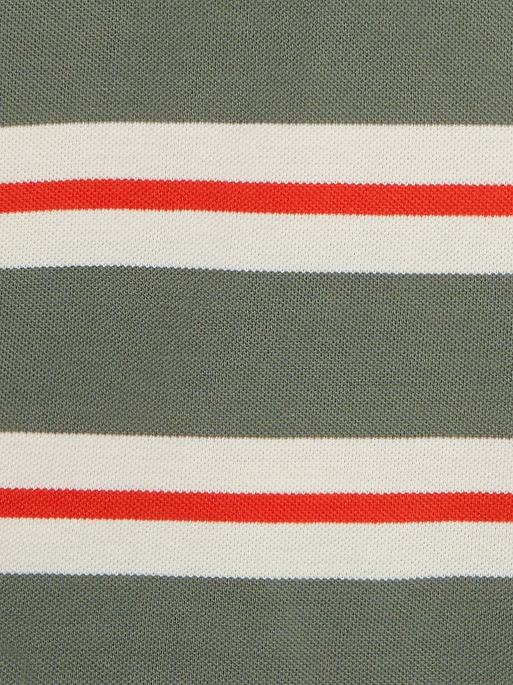 Khaki Green Classic Stripe Polo Shirt - Image 3 of 3