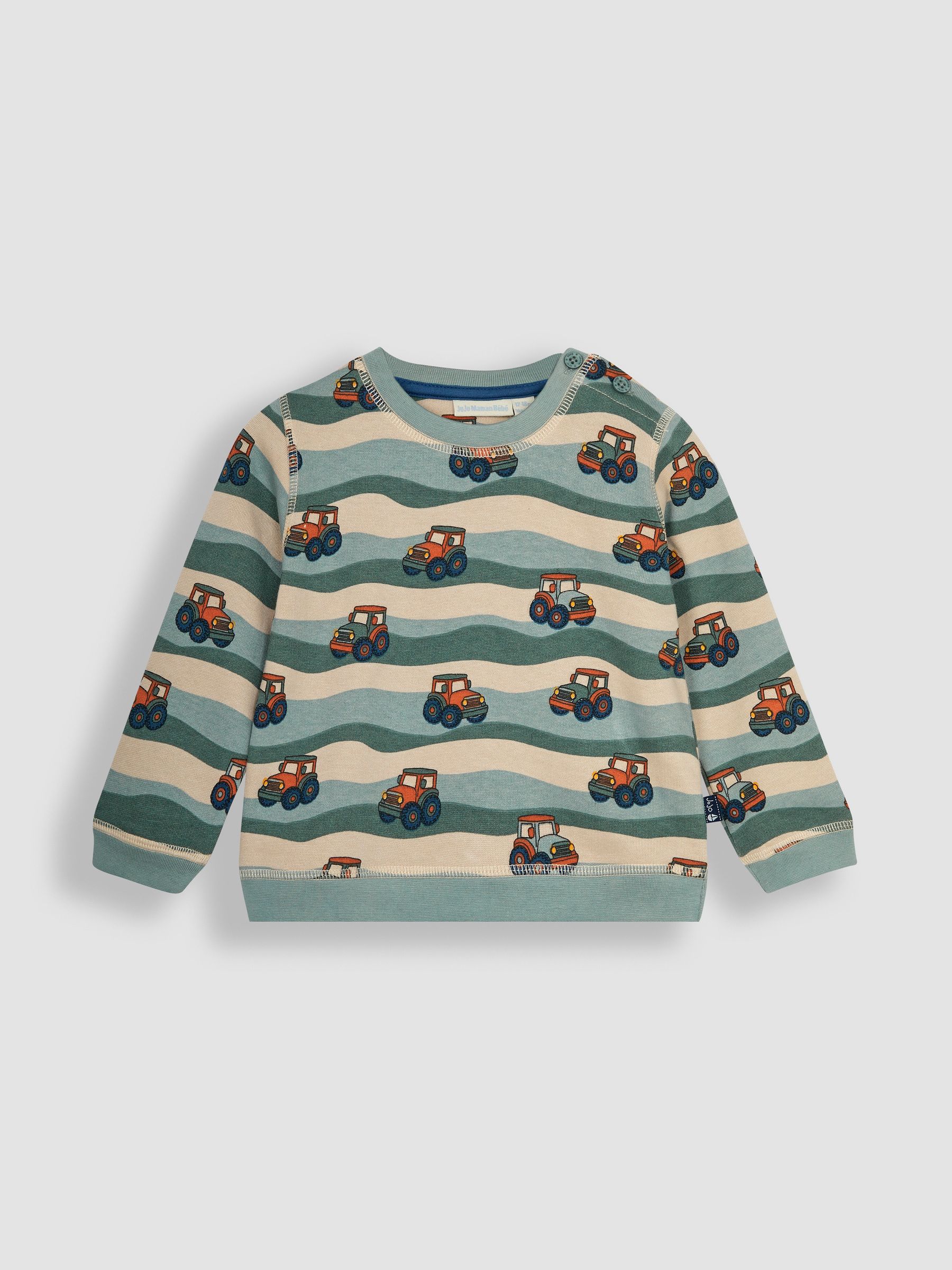 Khaki Green Tractor Crew Neck Jersey Sweatshirt - Image 1 of 3