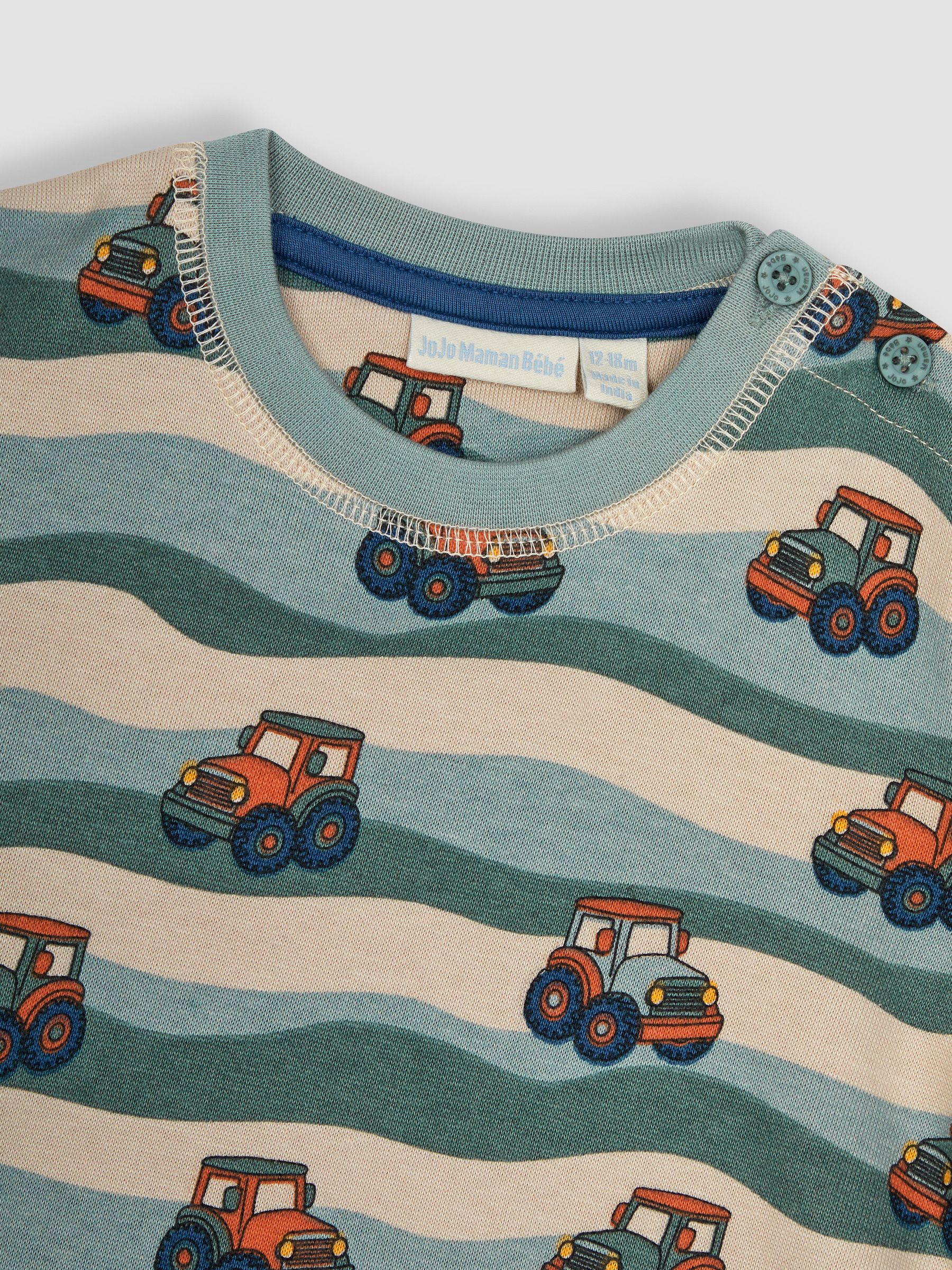 Khaki Green Tractor Crew Neck Jersey Sweatshirt - Image 2 of 3