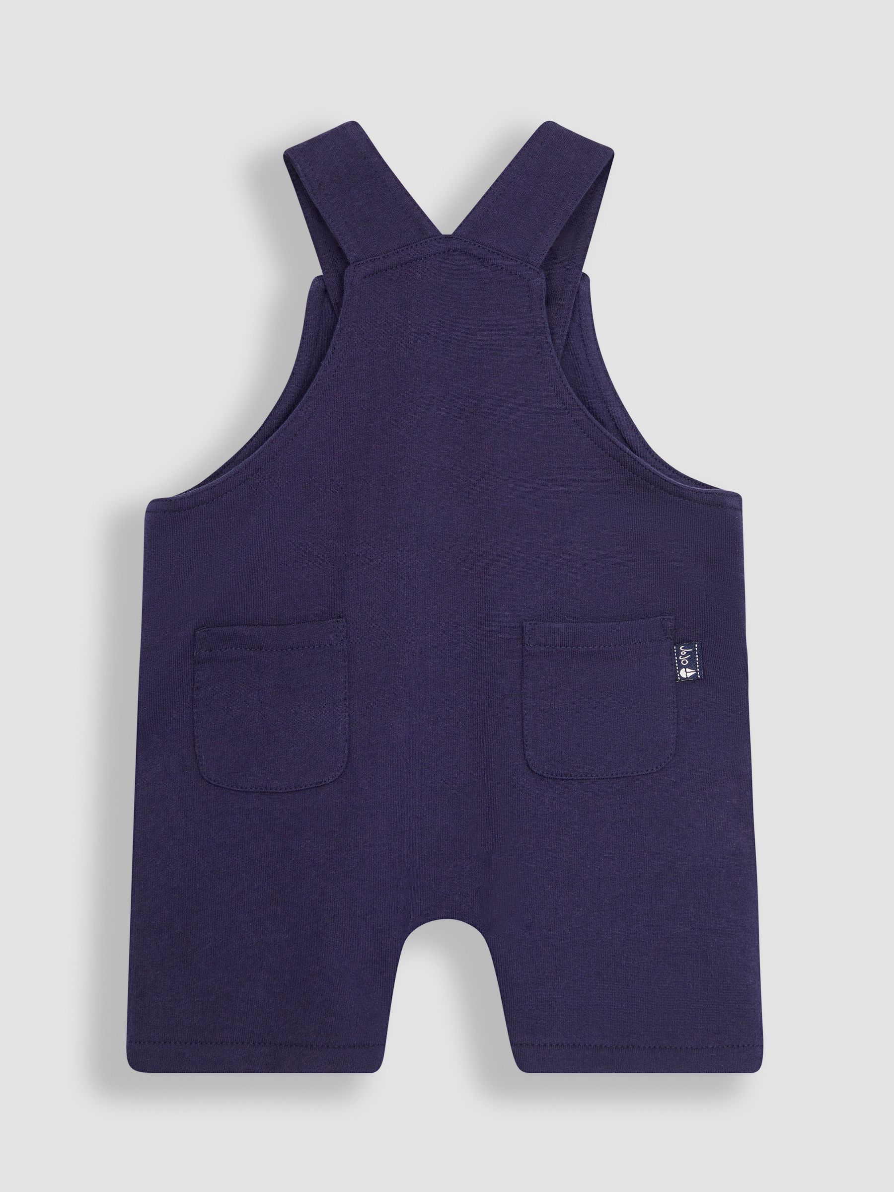 Navy Blue Boat Appliqué Short Dungarees & T-Shirt Set - Image 4 of 6