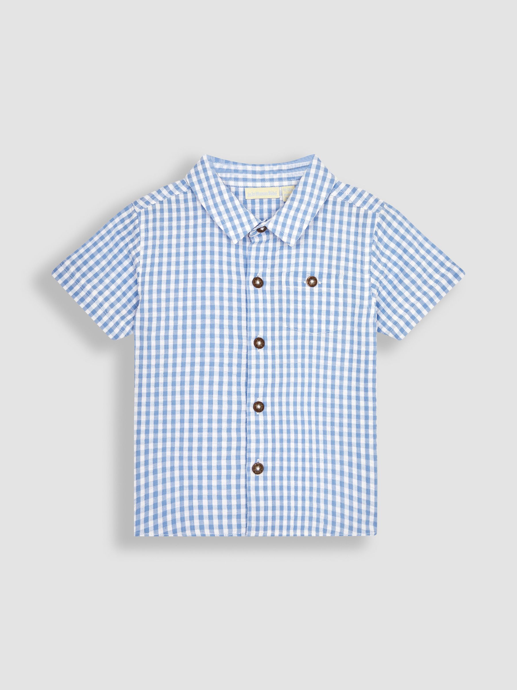 Blue Short Sleeve Gingham Shirt - Image 1 of 3