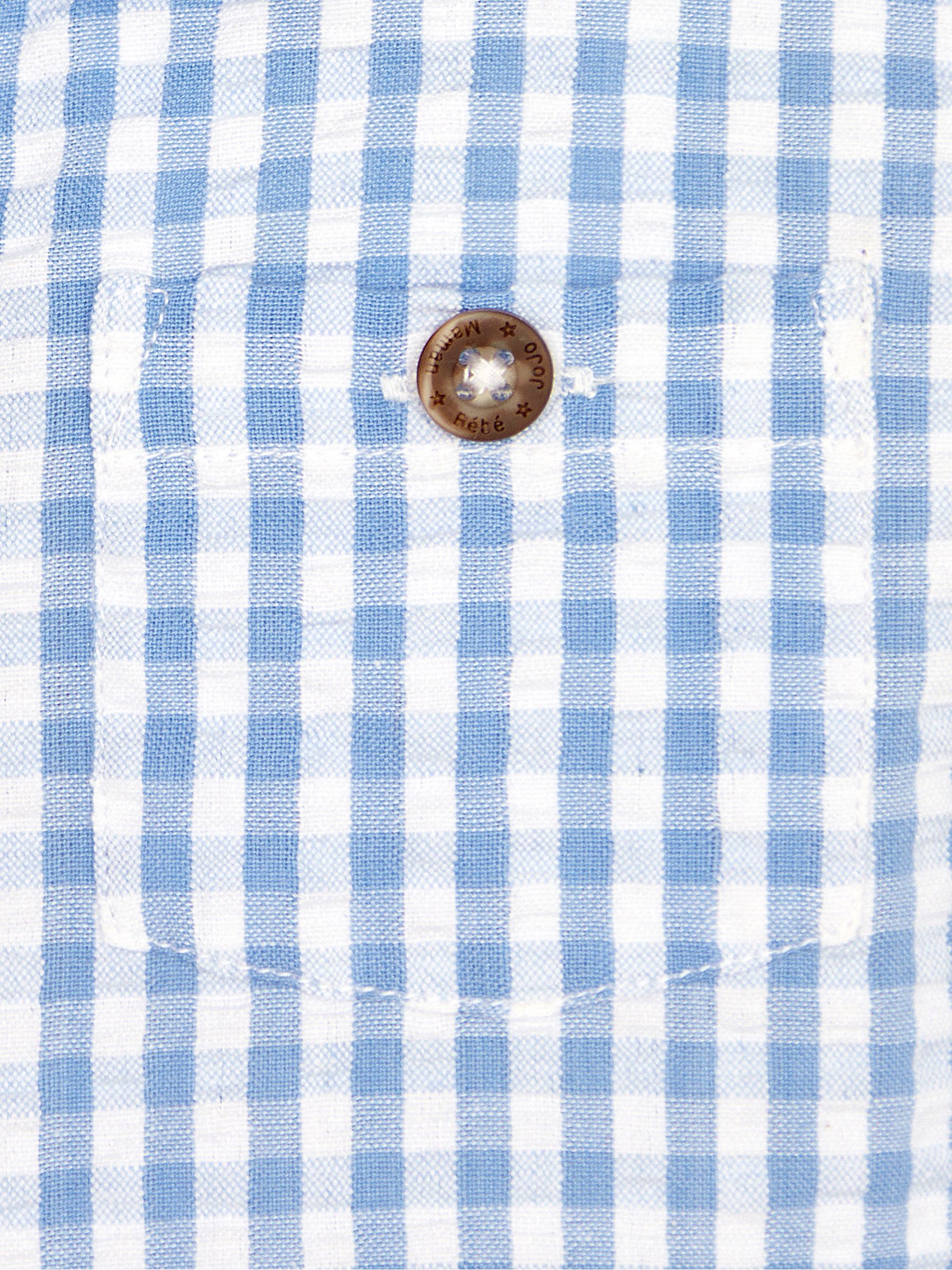 Blue Short Sleeve Gingham Shirt - Image 3 of 3