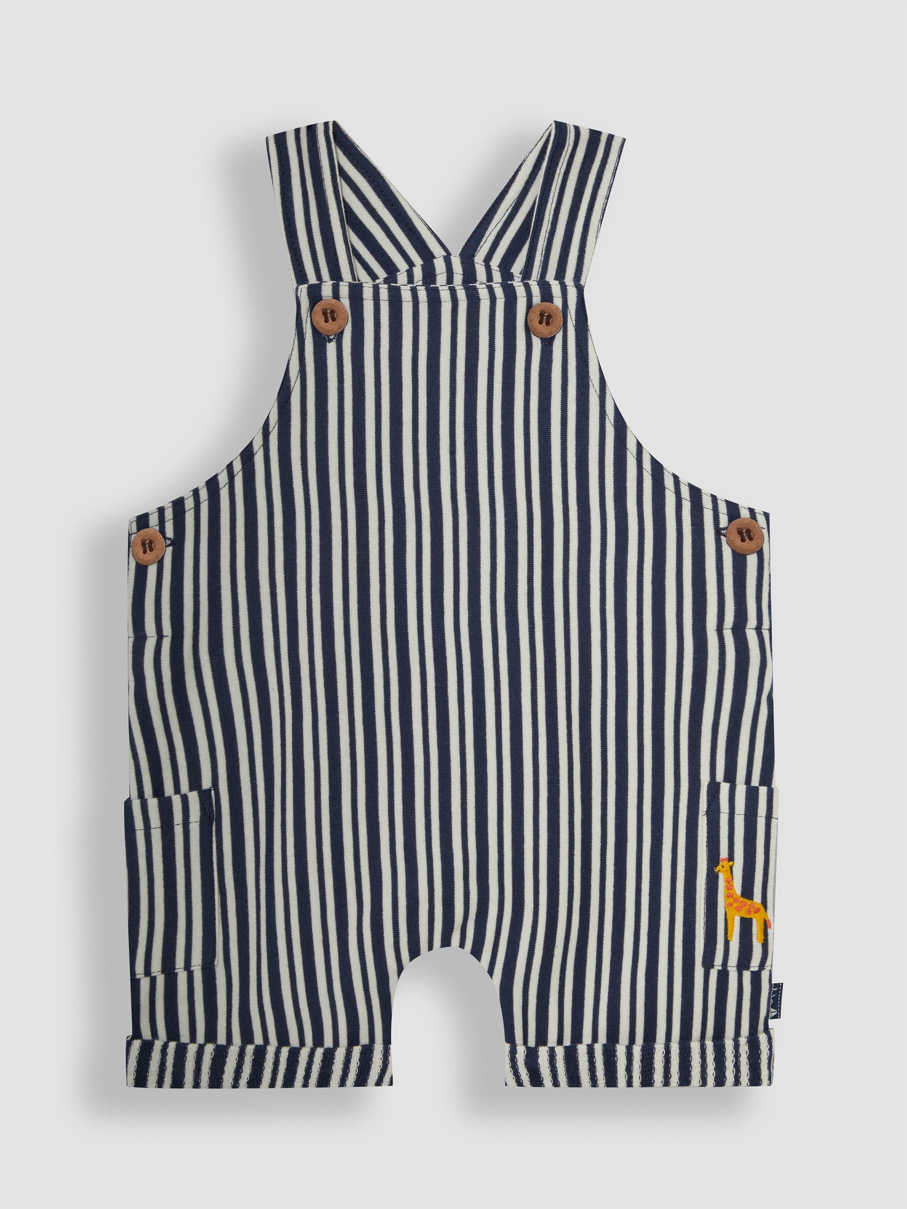 Navy Blue Stripe Dungarees & T-Shirt 2-Piece Set - Image 2 of 6