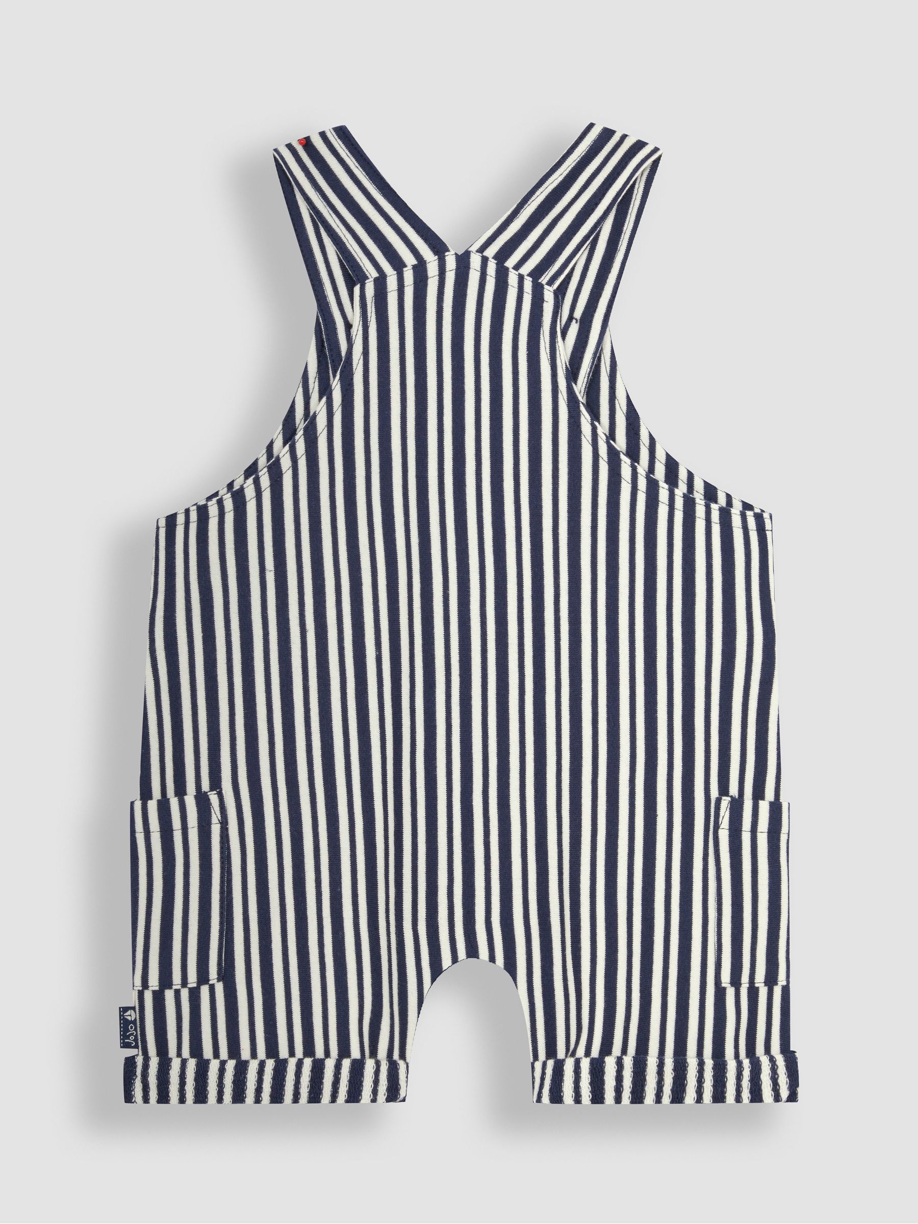 Navy Blue Stripe Dungarees & T-Shirt 2-Piece Set - Image 3 of 6
