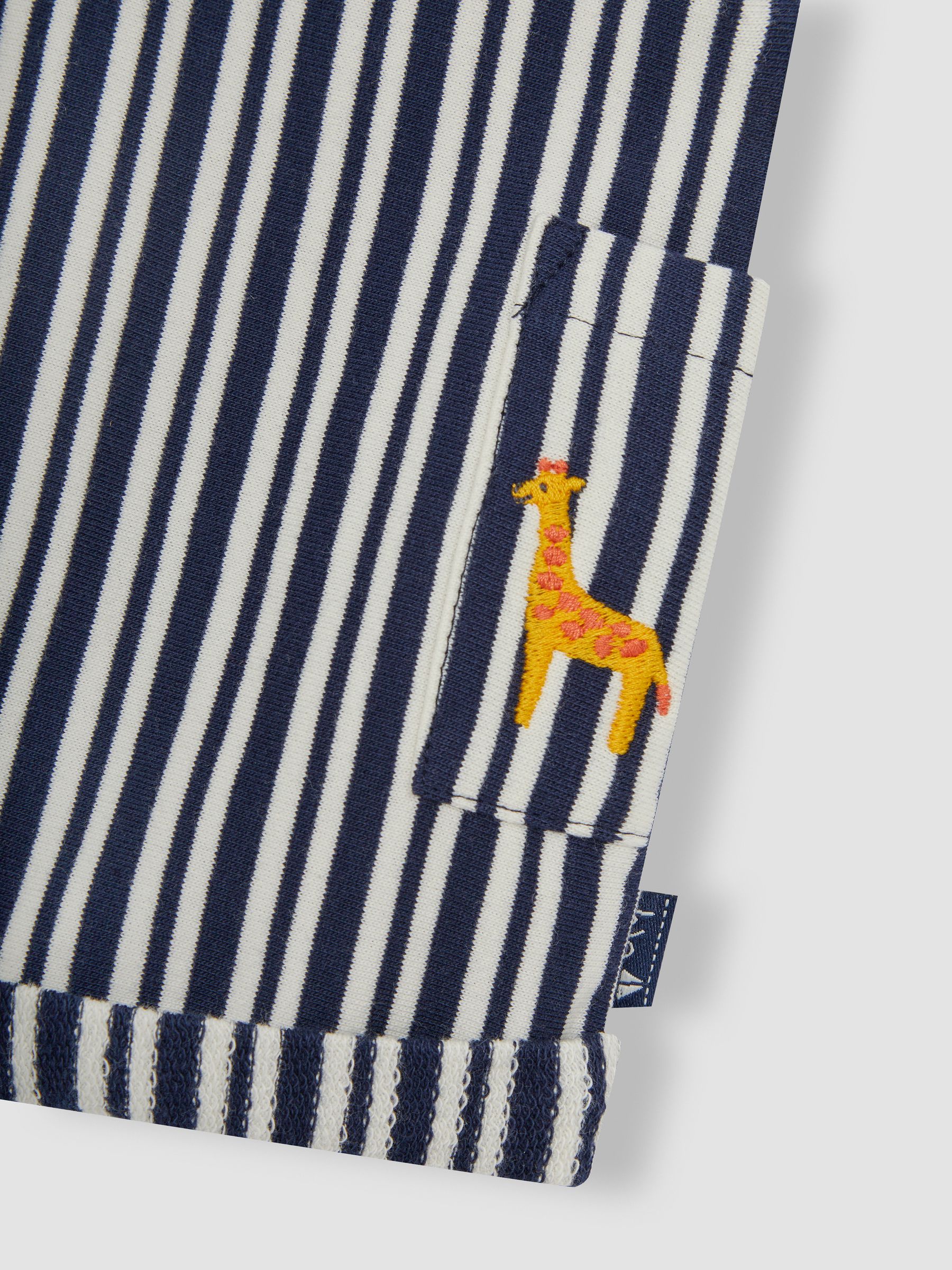 Navy Blue Stripe Dungarees & T-Shirt 2-Piece Set - Image 6 of 6