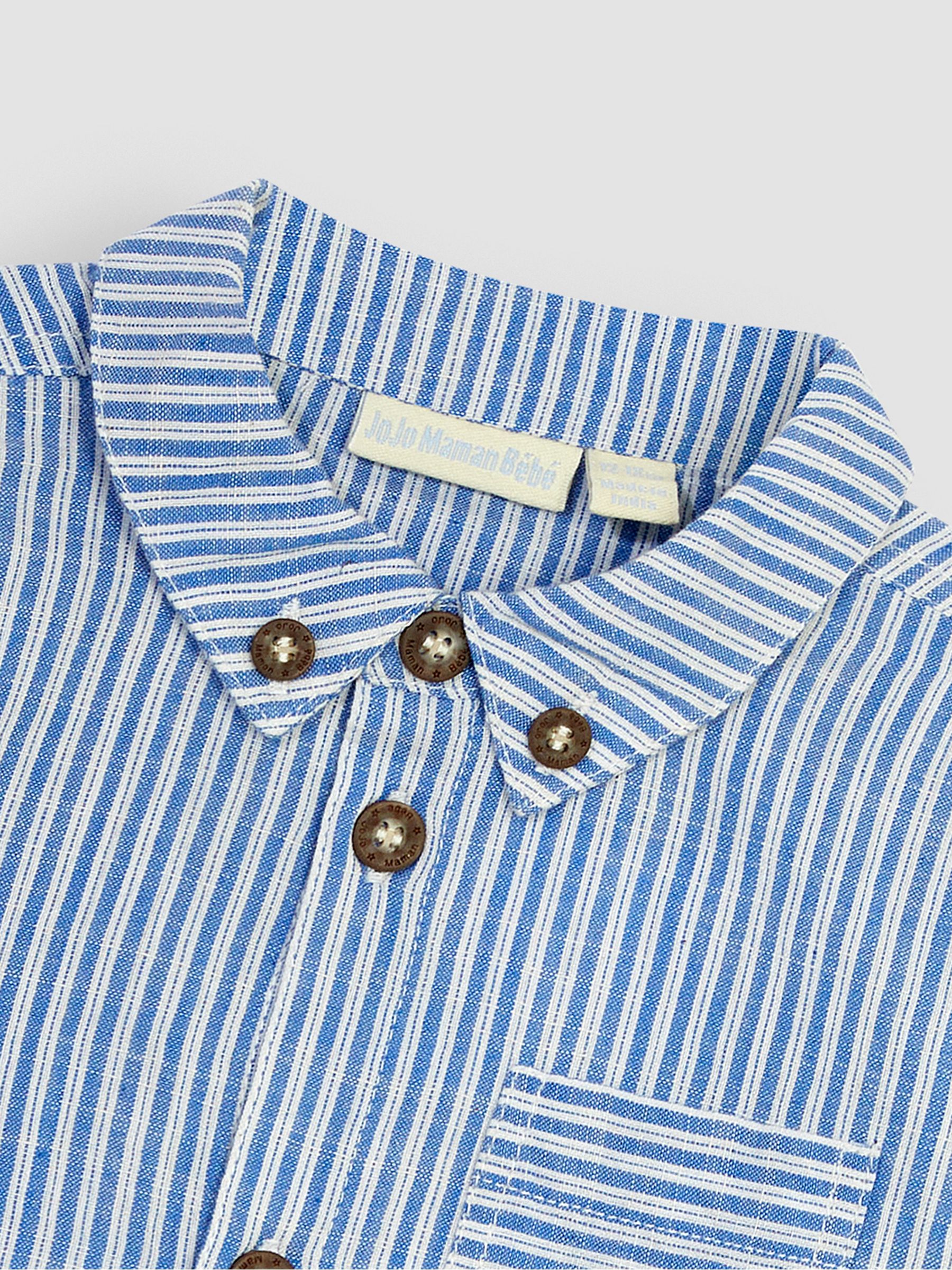 Blue Ticking Stripe Shirt - Image 2 of 3