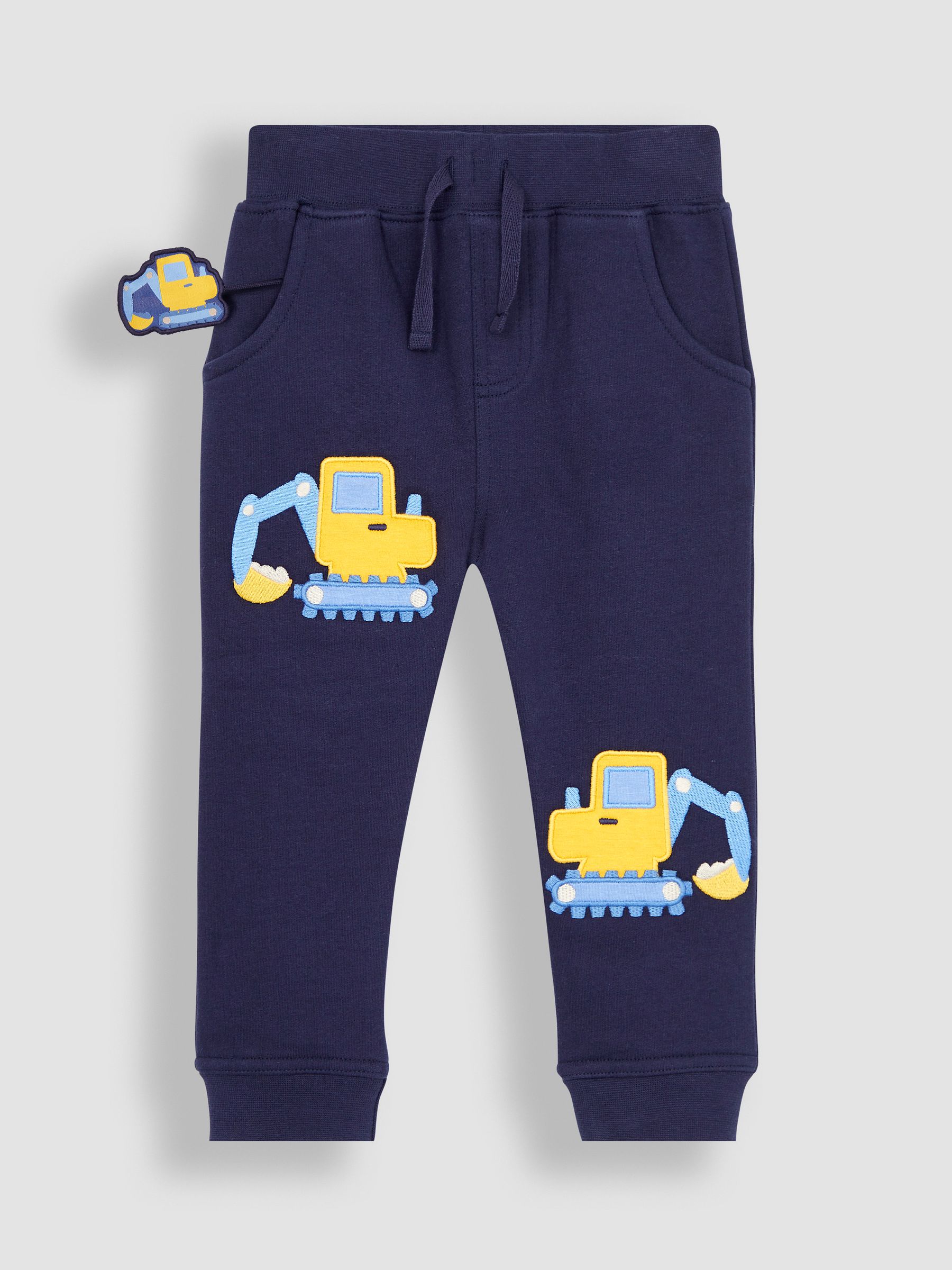 Navy Blue Digger Appliqué Pet in Pocket Joggers - Image 4 of 6