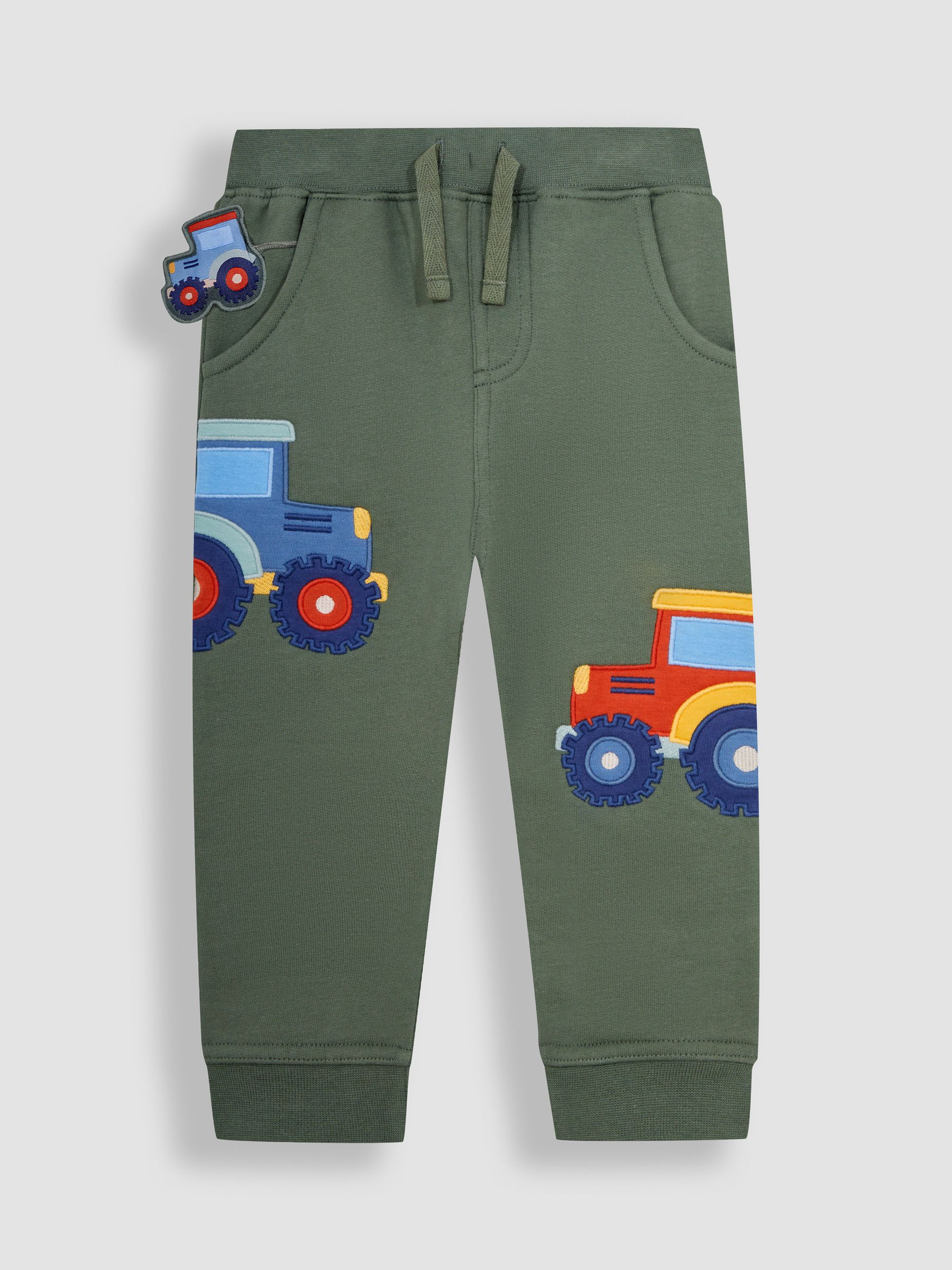 Khaki Green Tractor Appliqué Pet in Pocket Joggers - Image 1 of 3