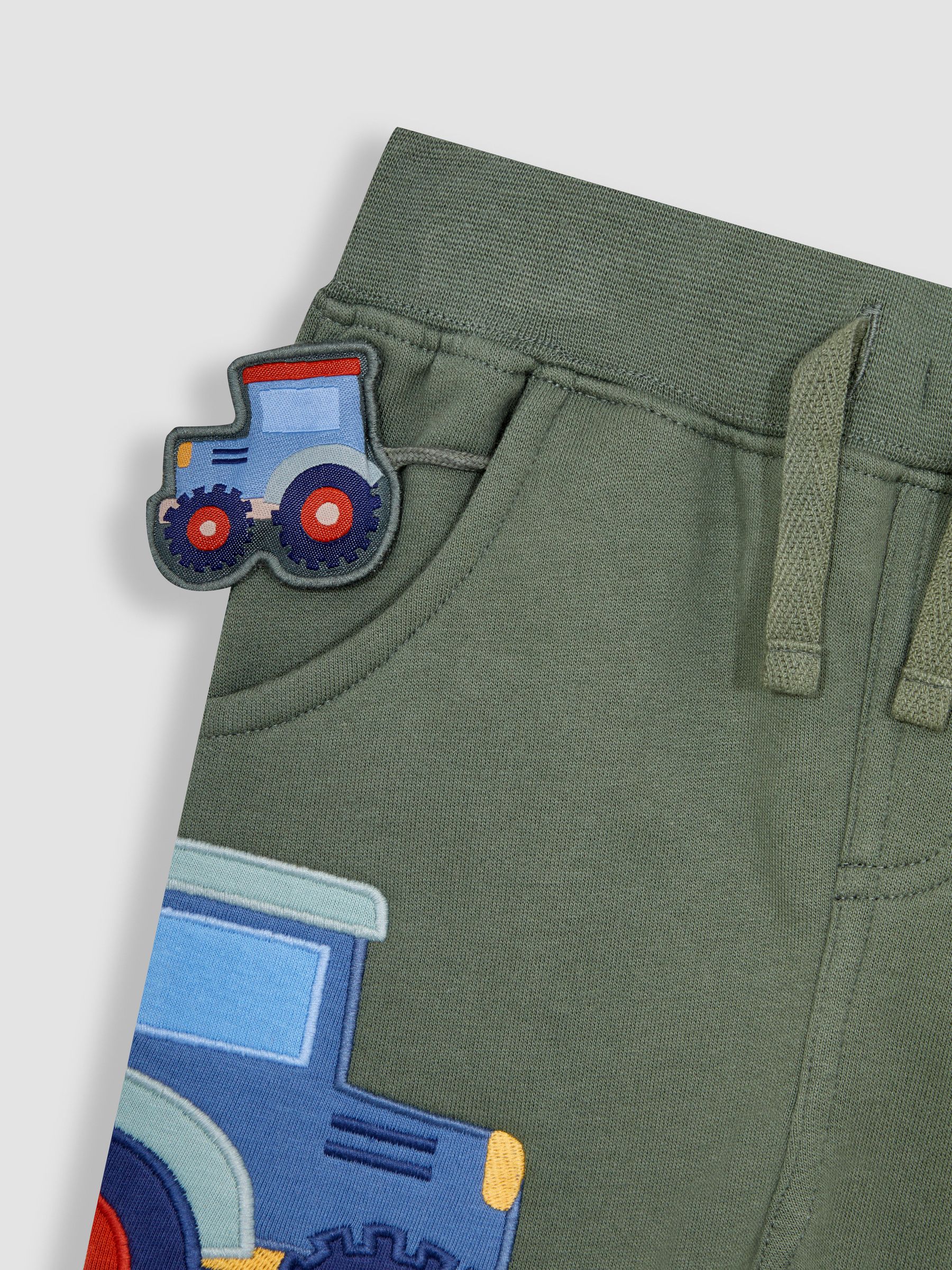 Khaki Green Tractor Appliqué Pet in Pocket Joggers - Image 3 of 3